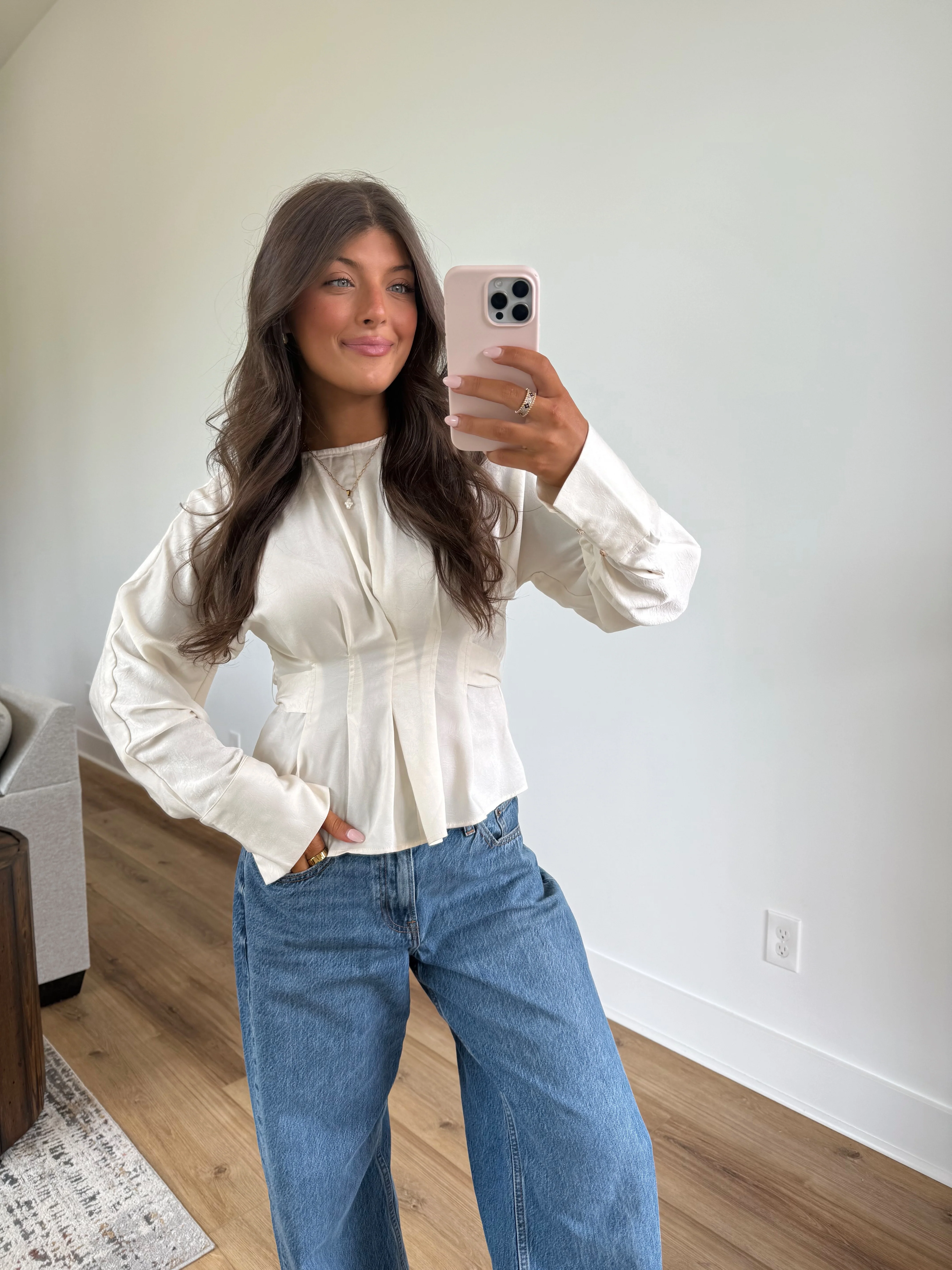 Amber Silk Top (Cream)