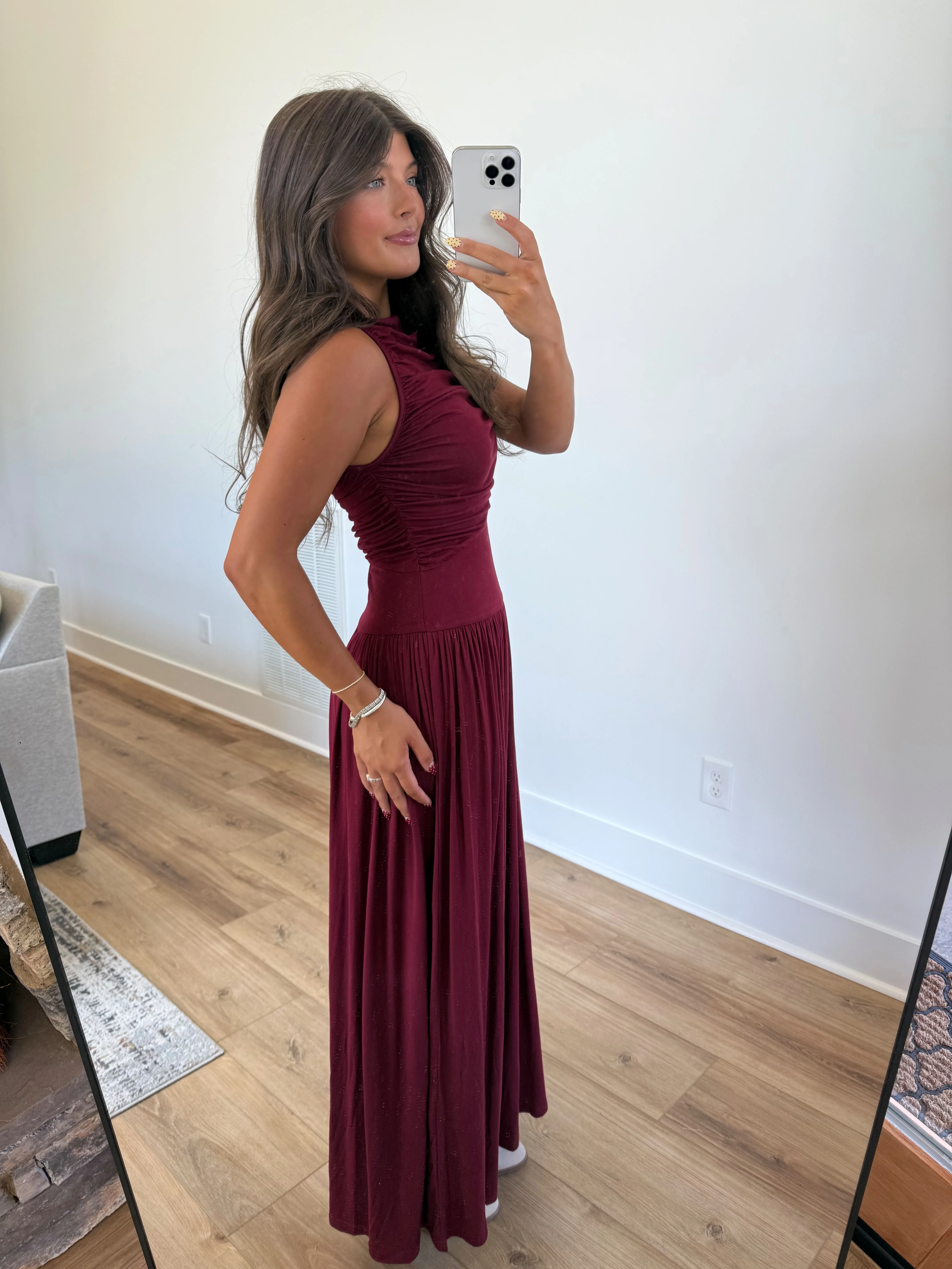 Autumn Gala Maxi (Burgundy) - Image 2