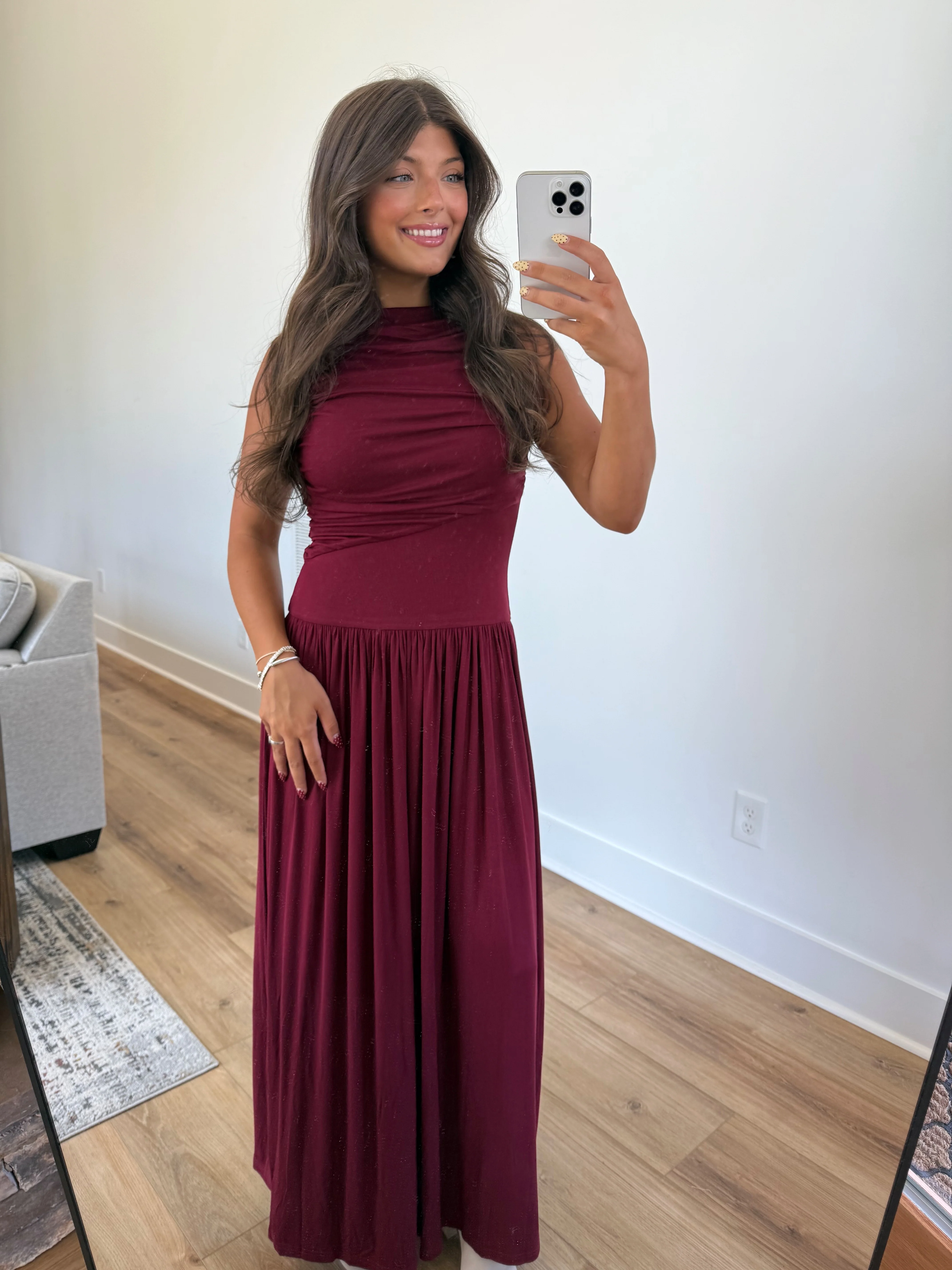 Autumn Gala Maxi (Burgundy) - Image 3