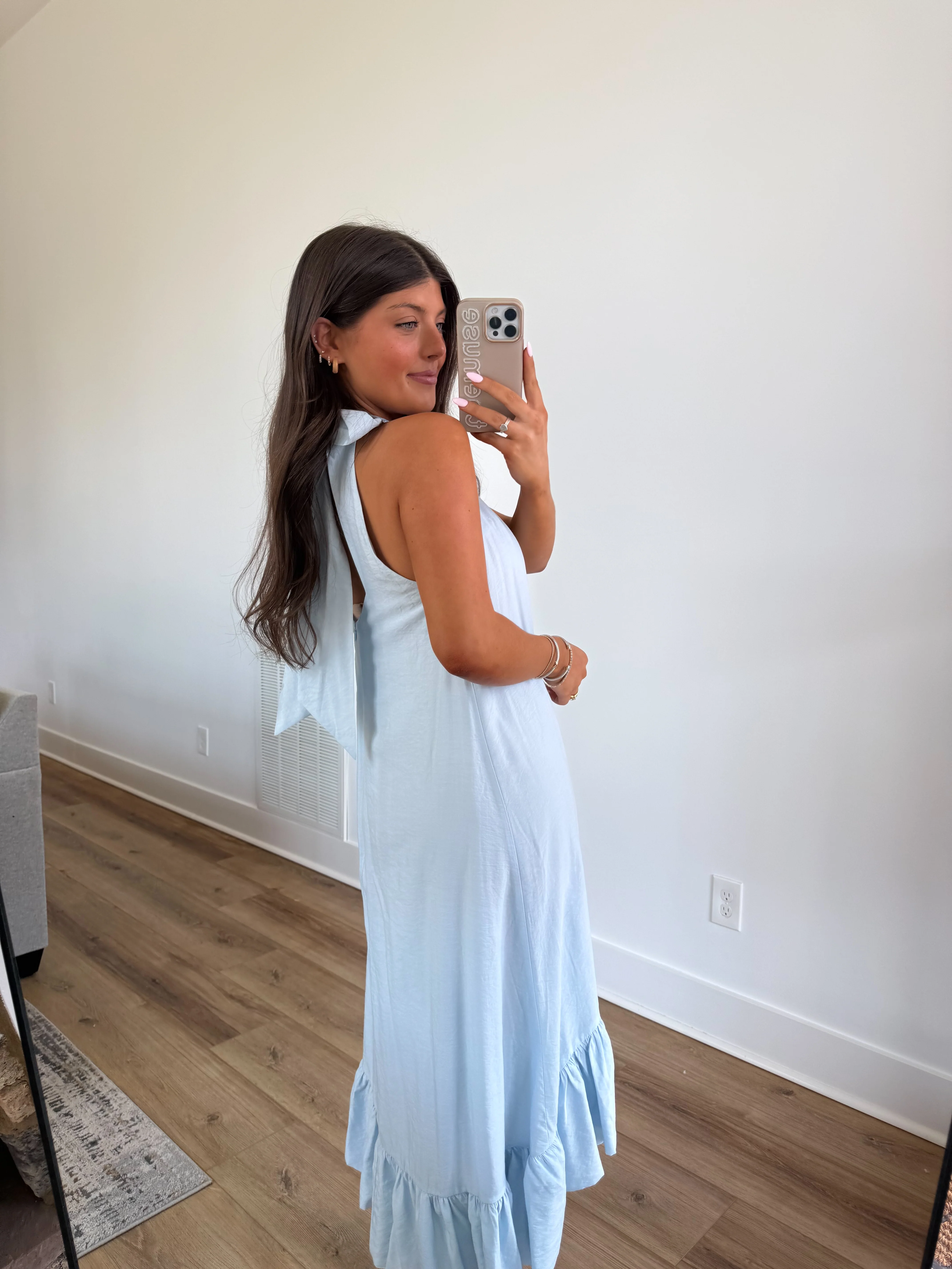 Baby Blue High Low Dress - Image 3