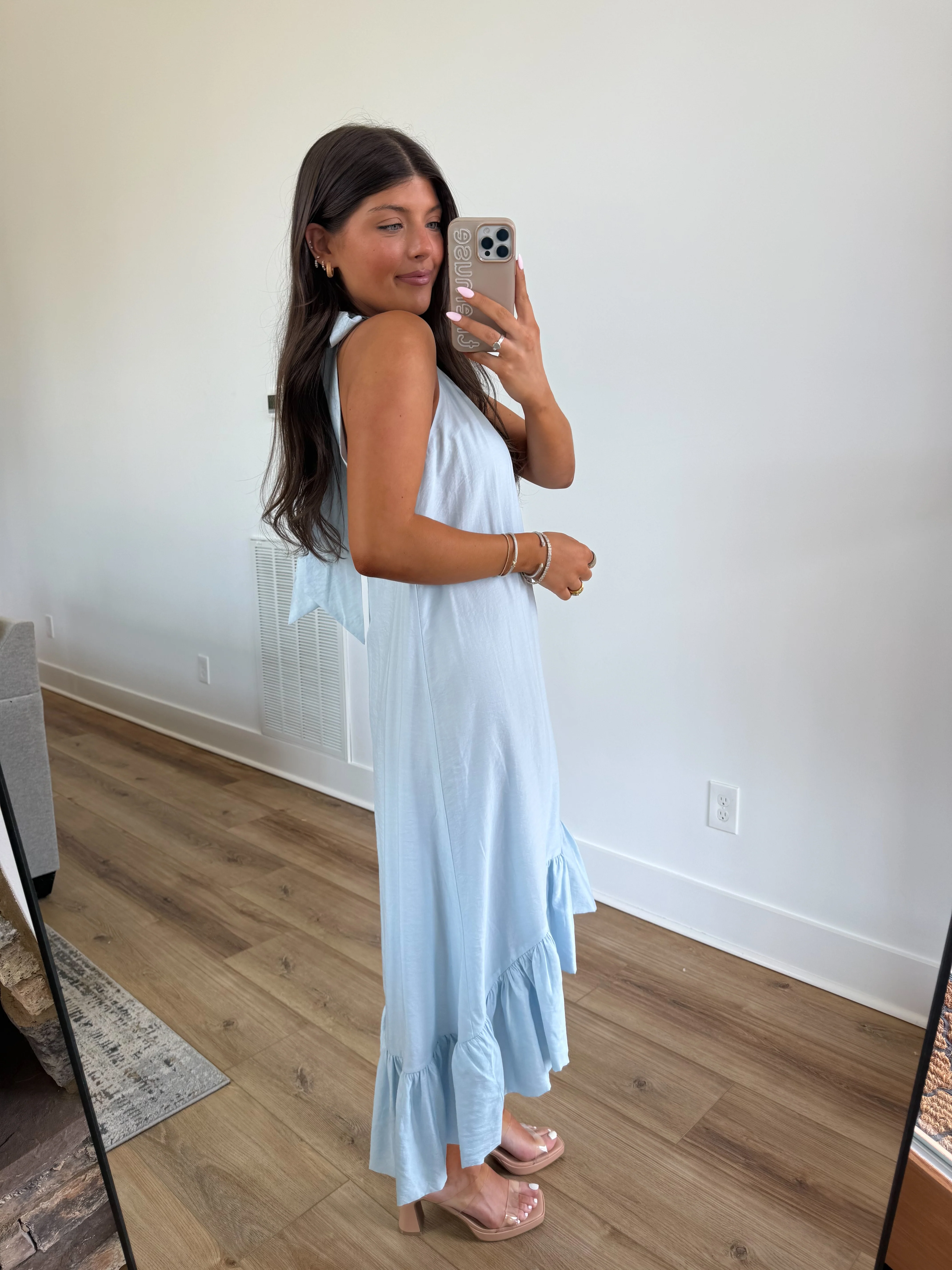 Baby Blue High Low Dress - Image 4