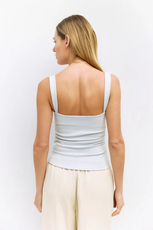 Baby Blue Square Neck Top - Image 5