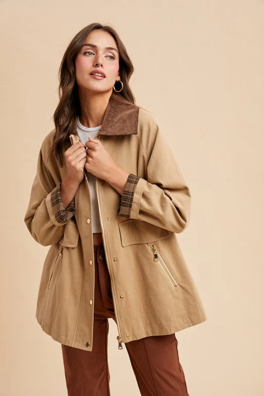 Beige Barn Jacket (Plaid Inside) - Image 10