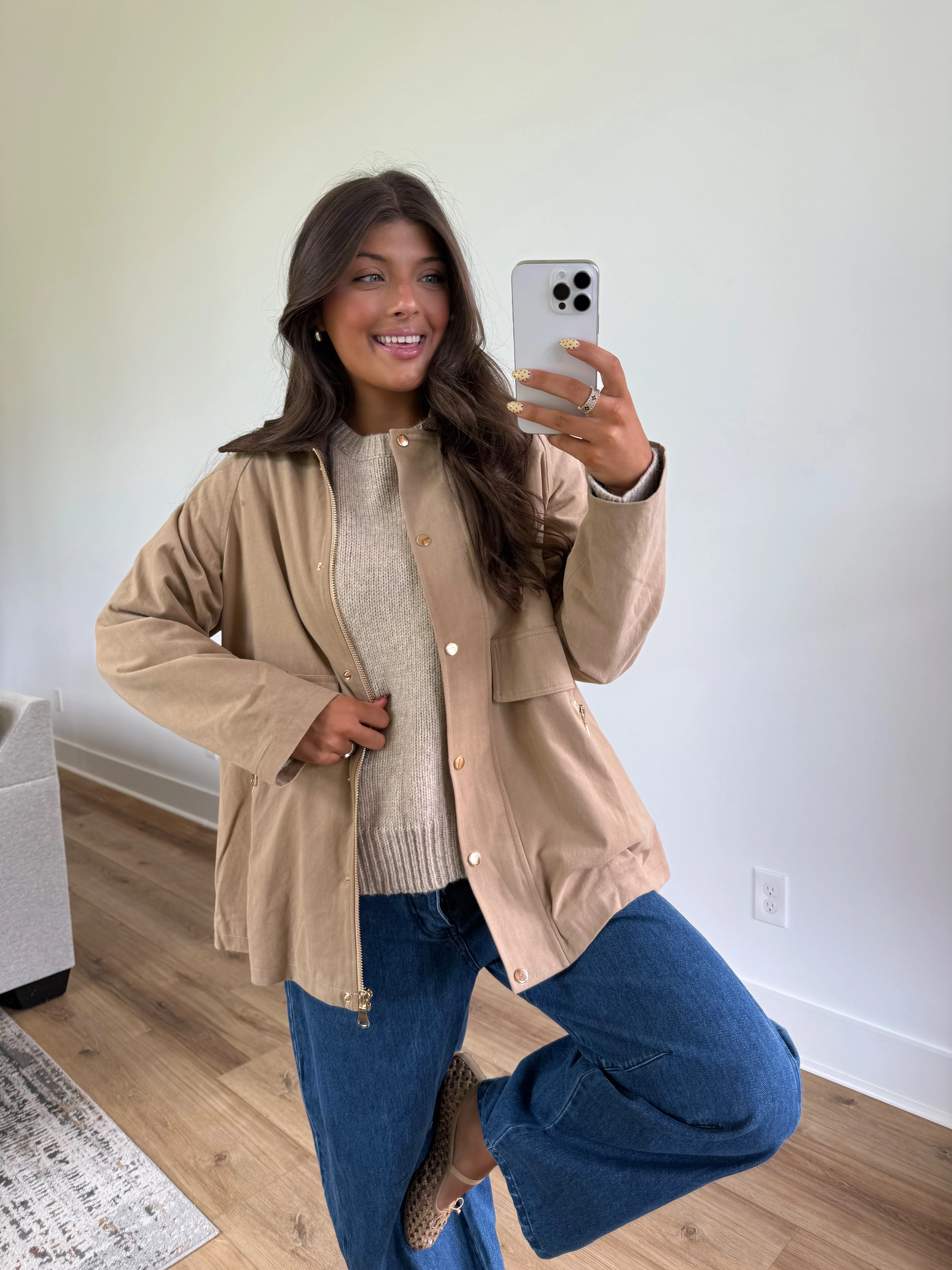 Beige Barn Jacket (Plaid Inside) - Image 8