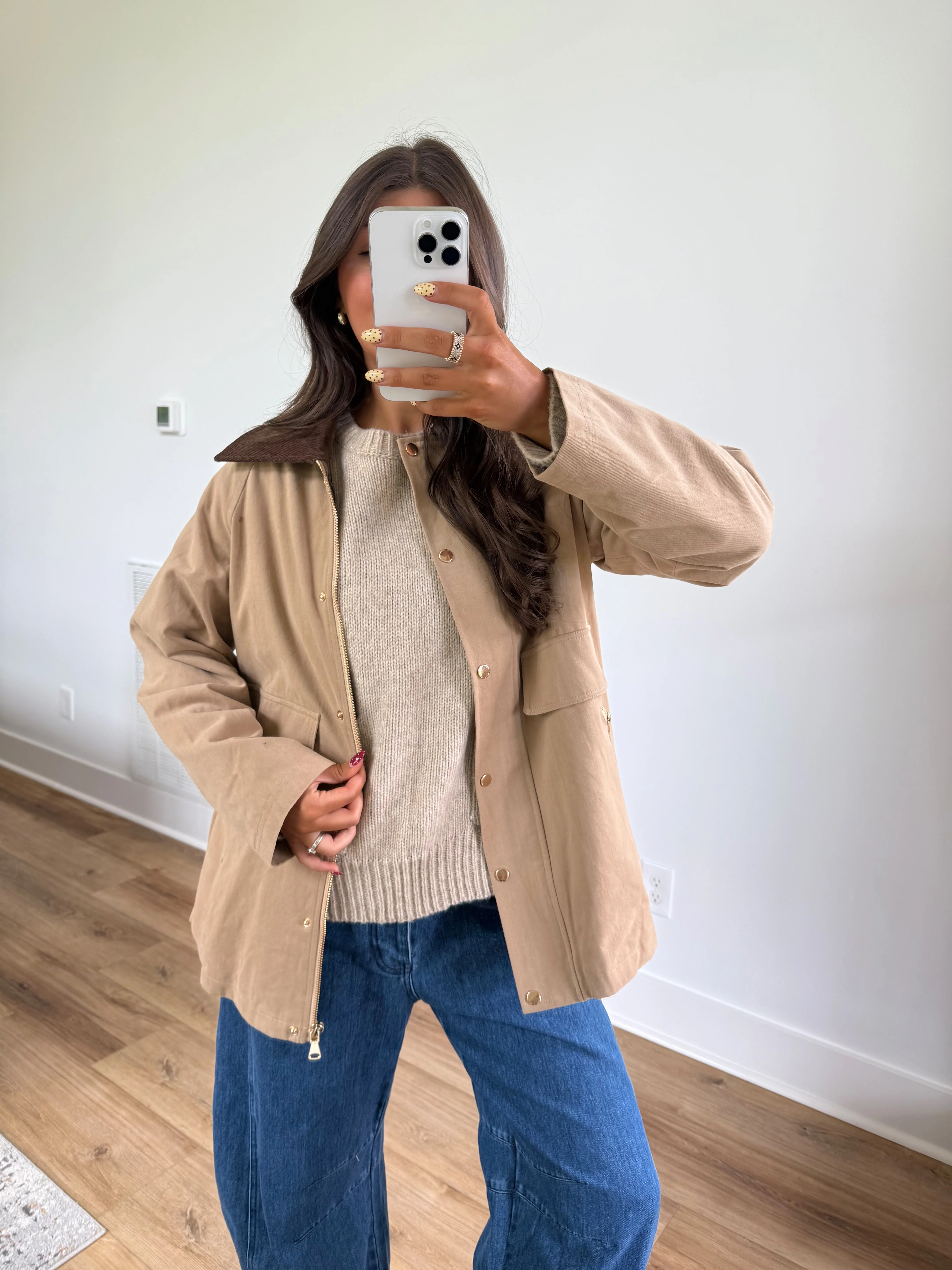 Beige Barn Jacket (Plaid Inside) - Image 9