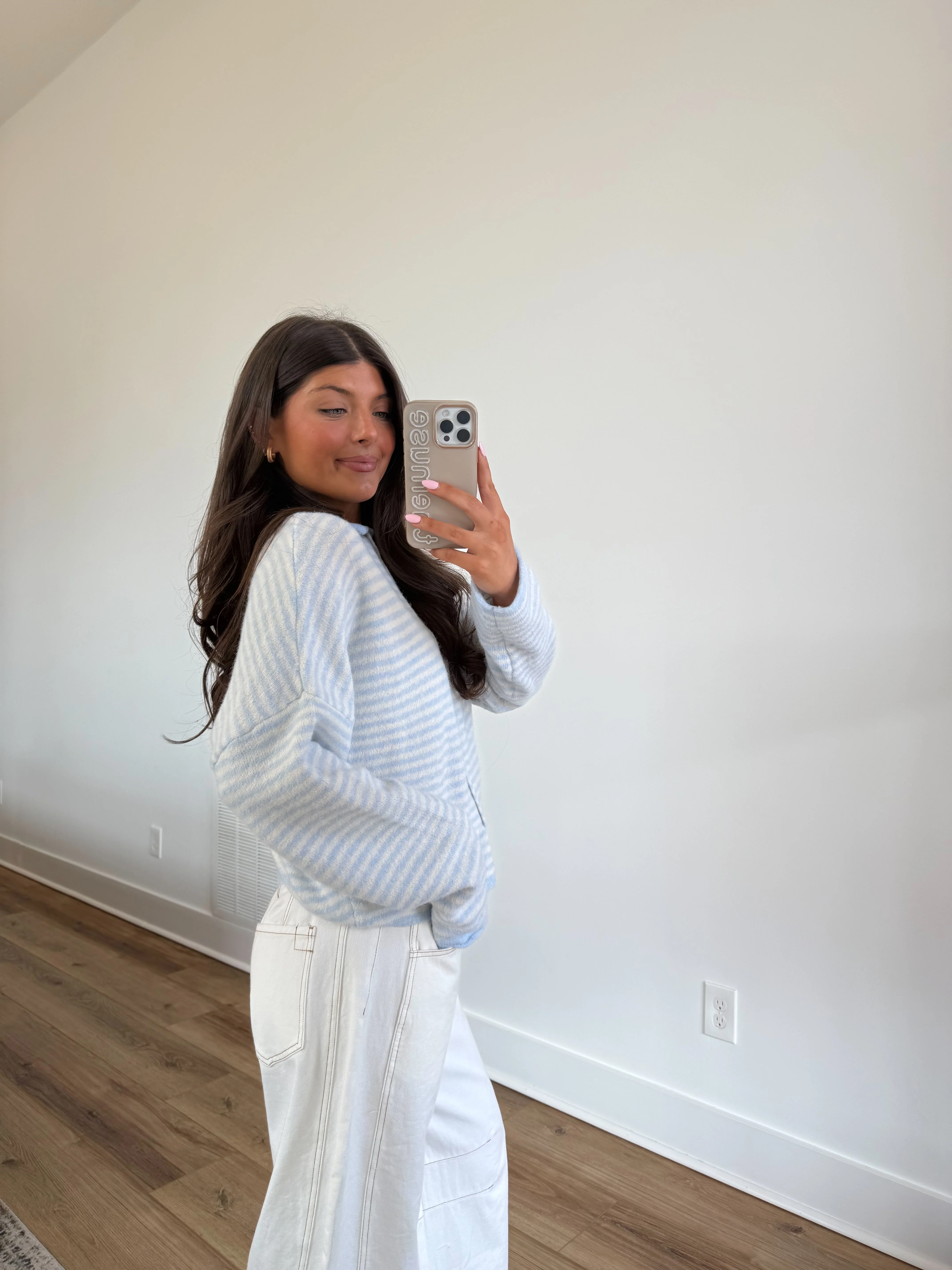 Best Dress Cardigan (Baby Blue Stripes) - Image 6
