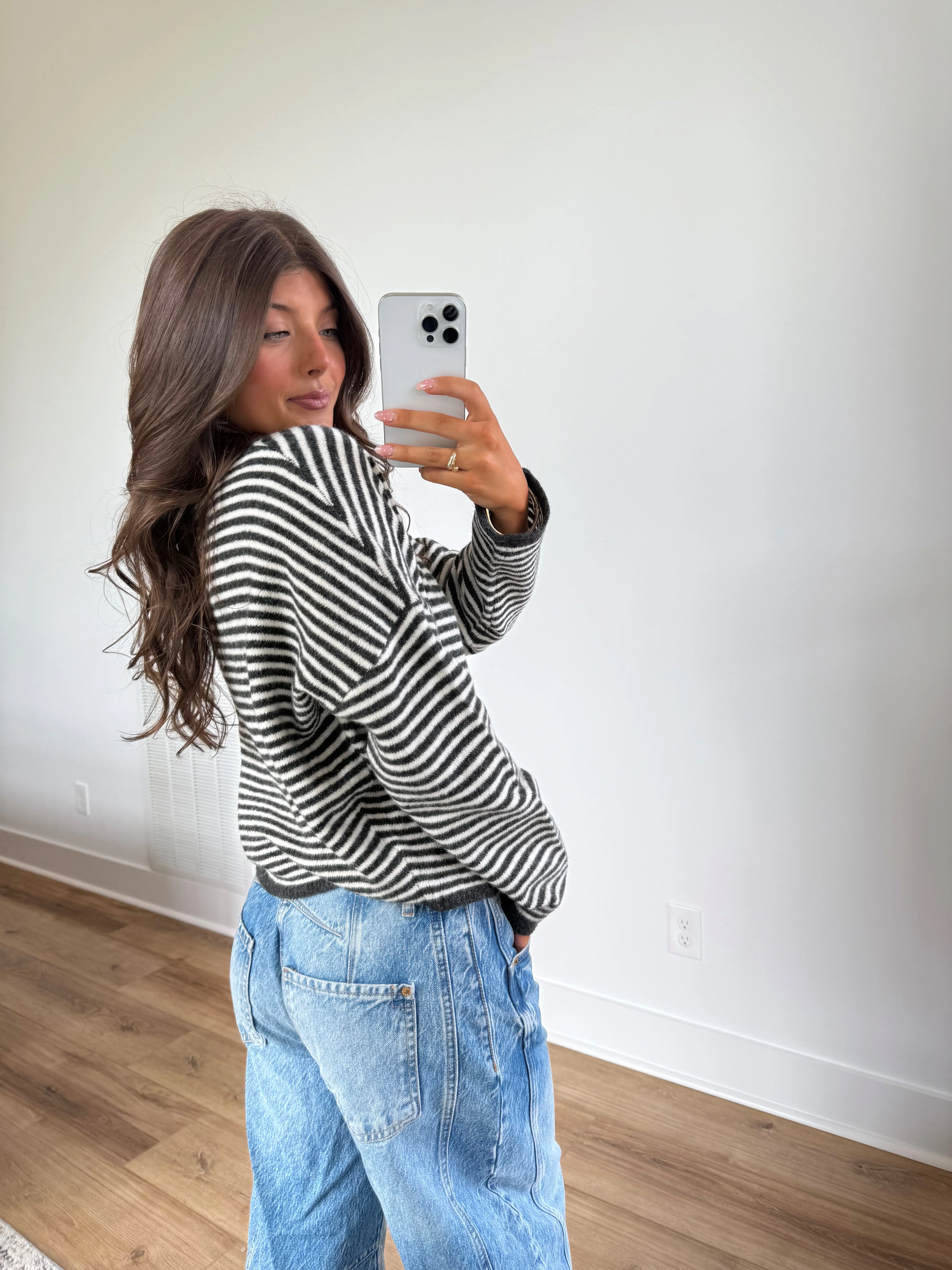 Best Dress Cardigan (Black Stripes) - Image 4