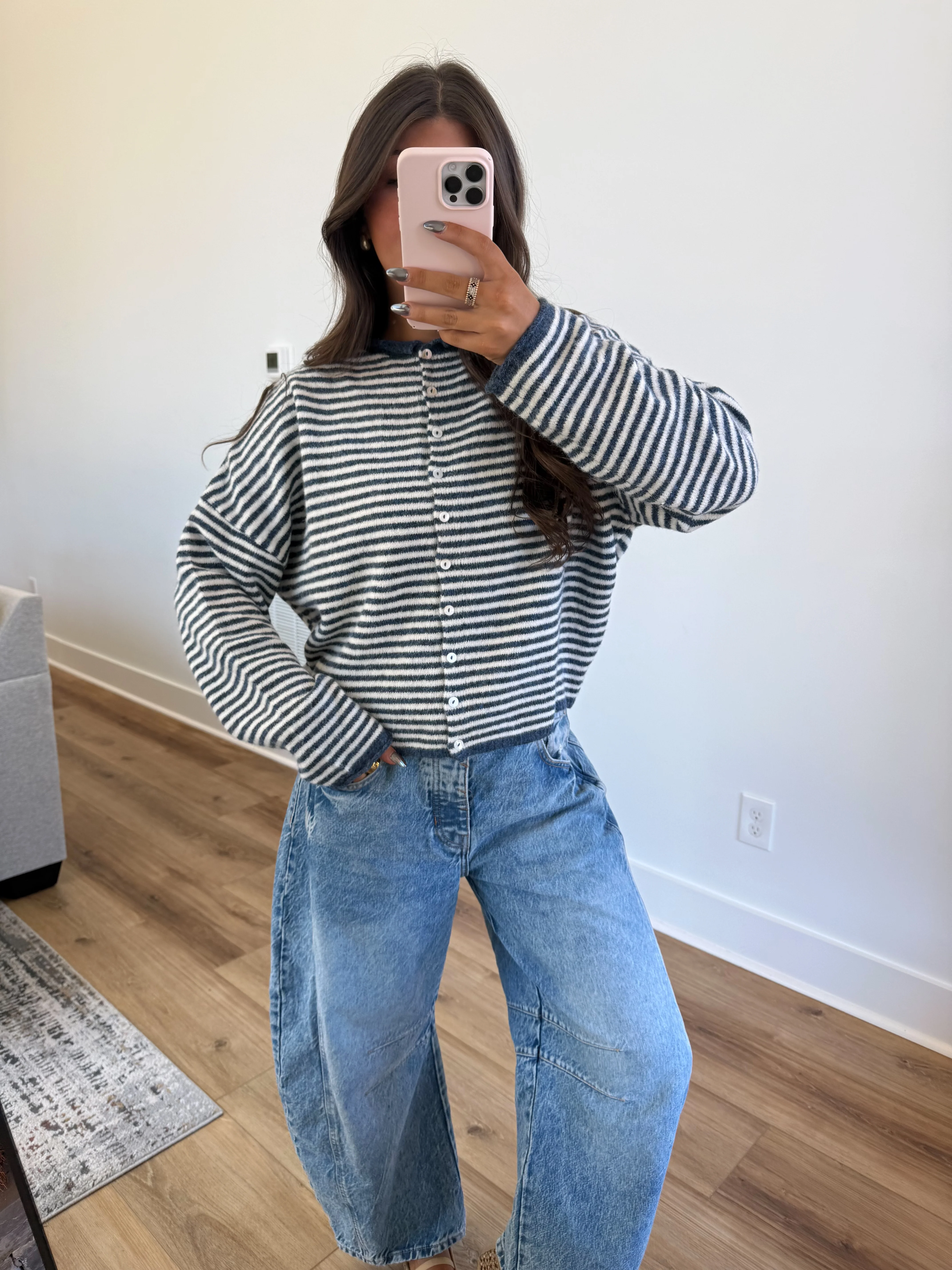 Best Dress Cardigan (Blue Stripes) - Image 2