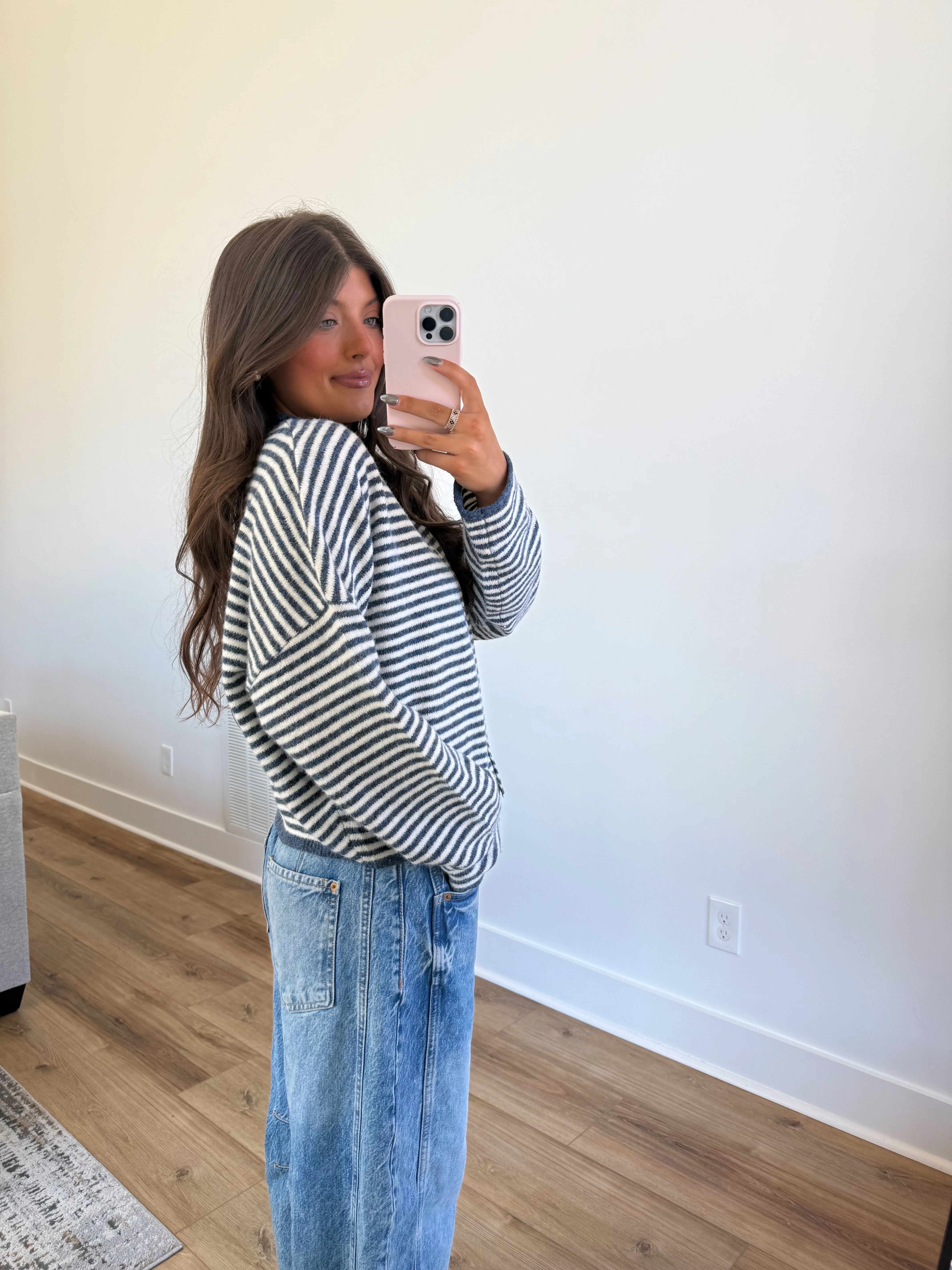 Best Dress Cardigan (Blue Stripes) - Image 3