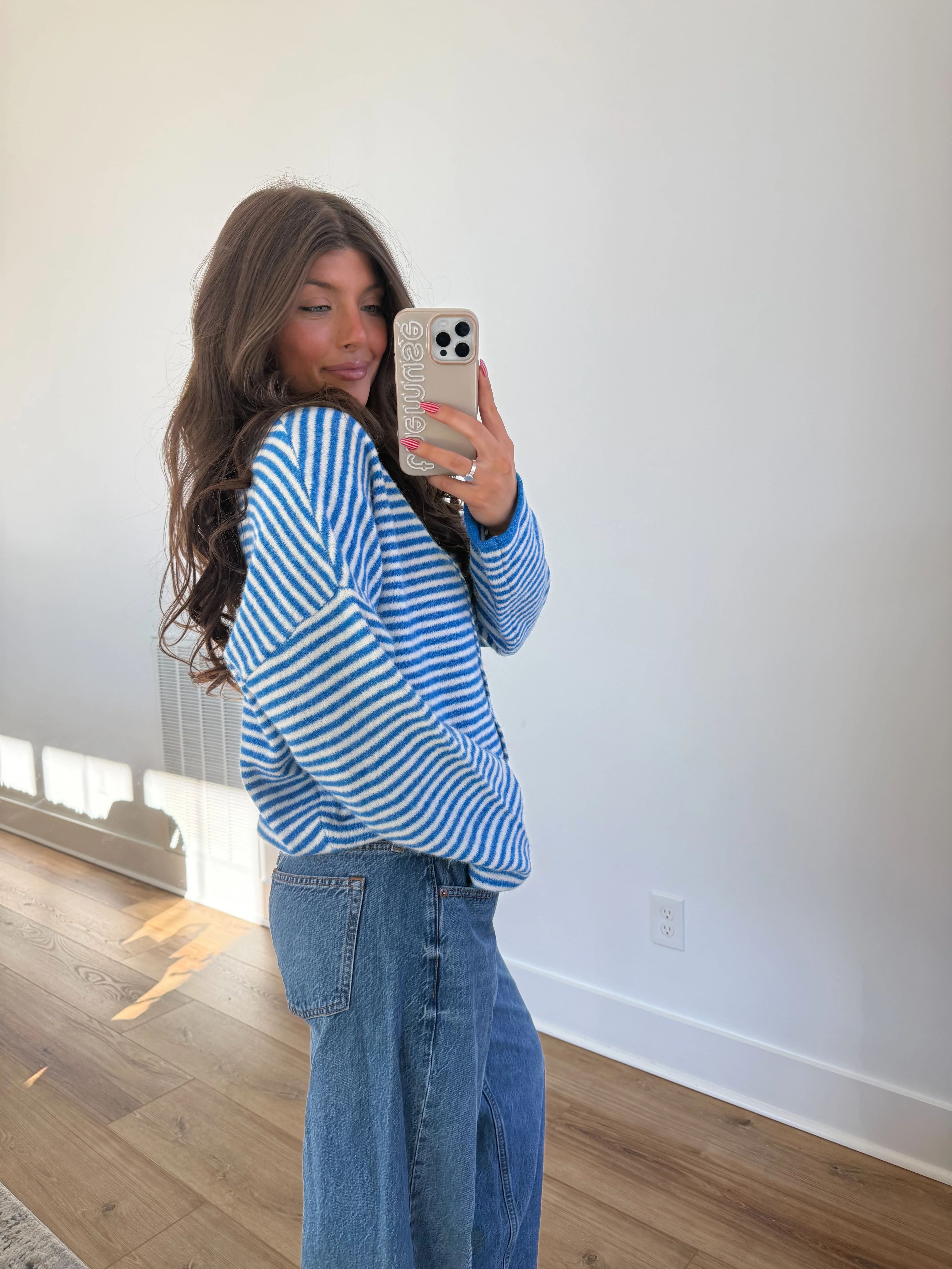 Best Dress Cardigan (Blue/White) - Image 4
