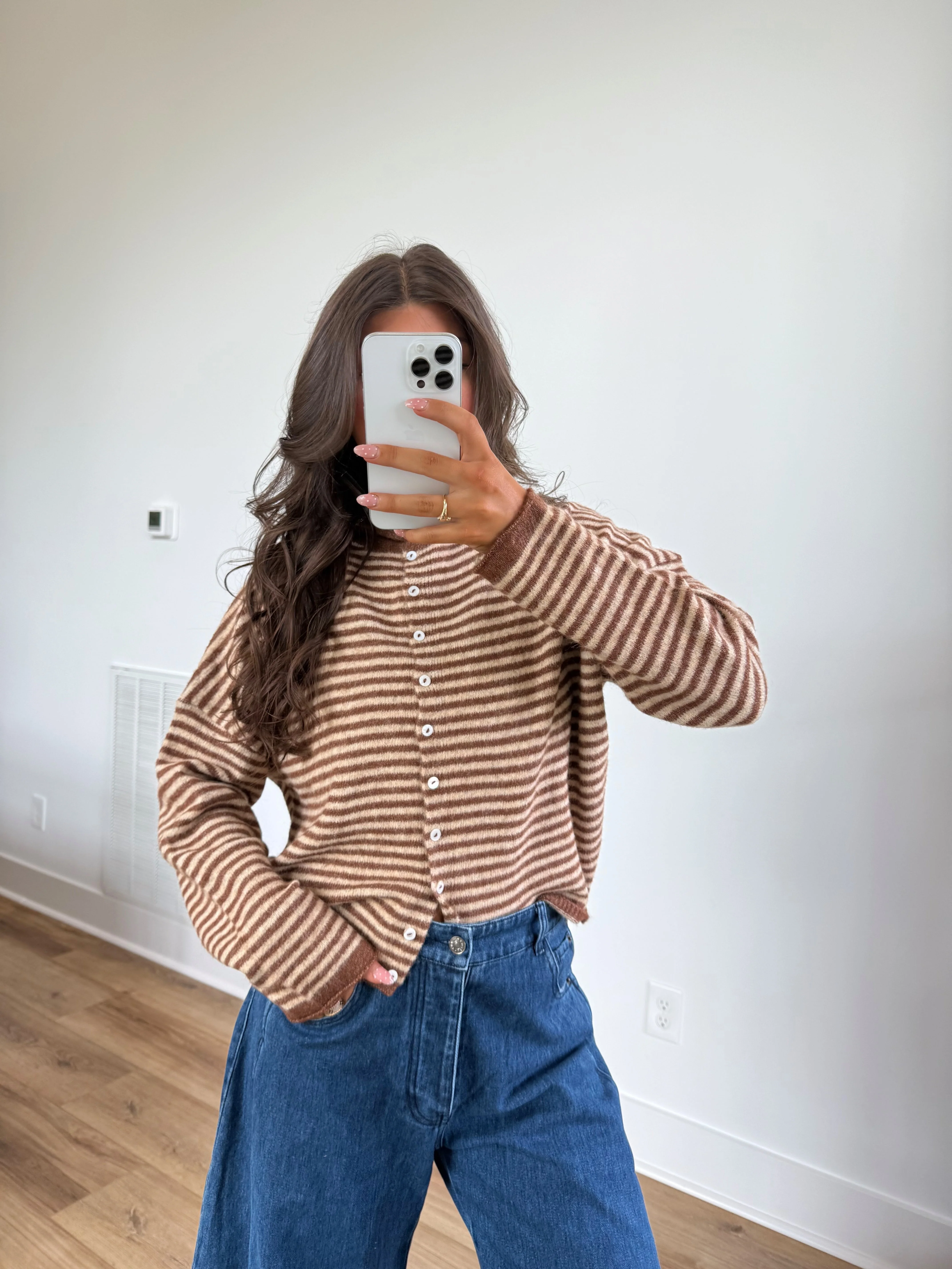 Best Dress Cardigan (Brown Stripes) - Image 2