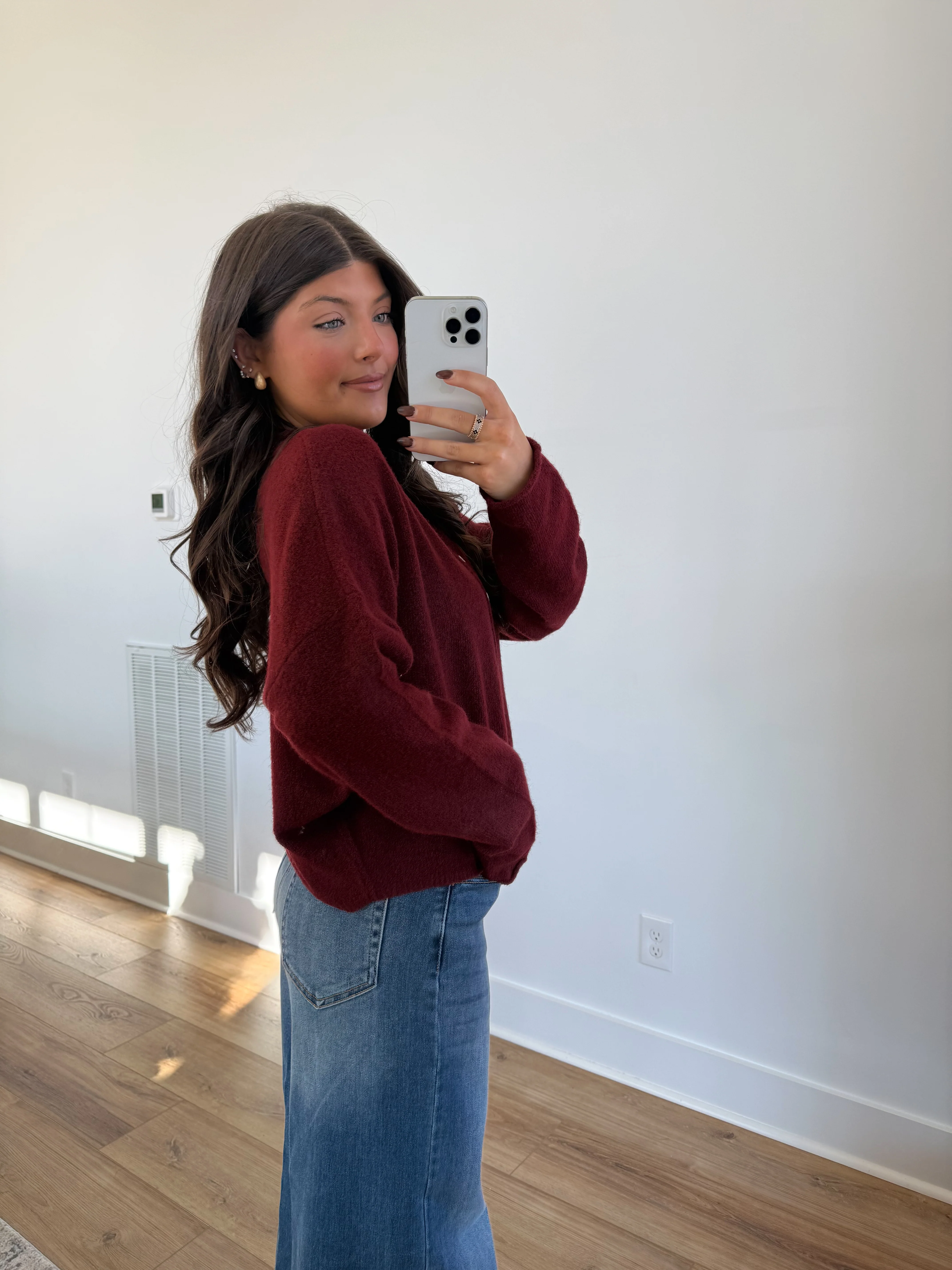 Best Dress Cardigan (Burgundy) - Image 2
