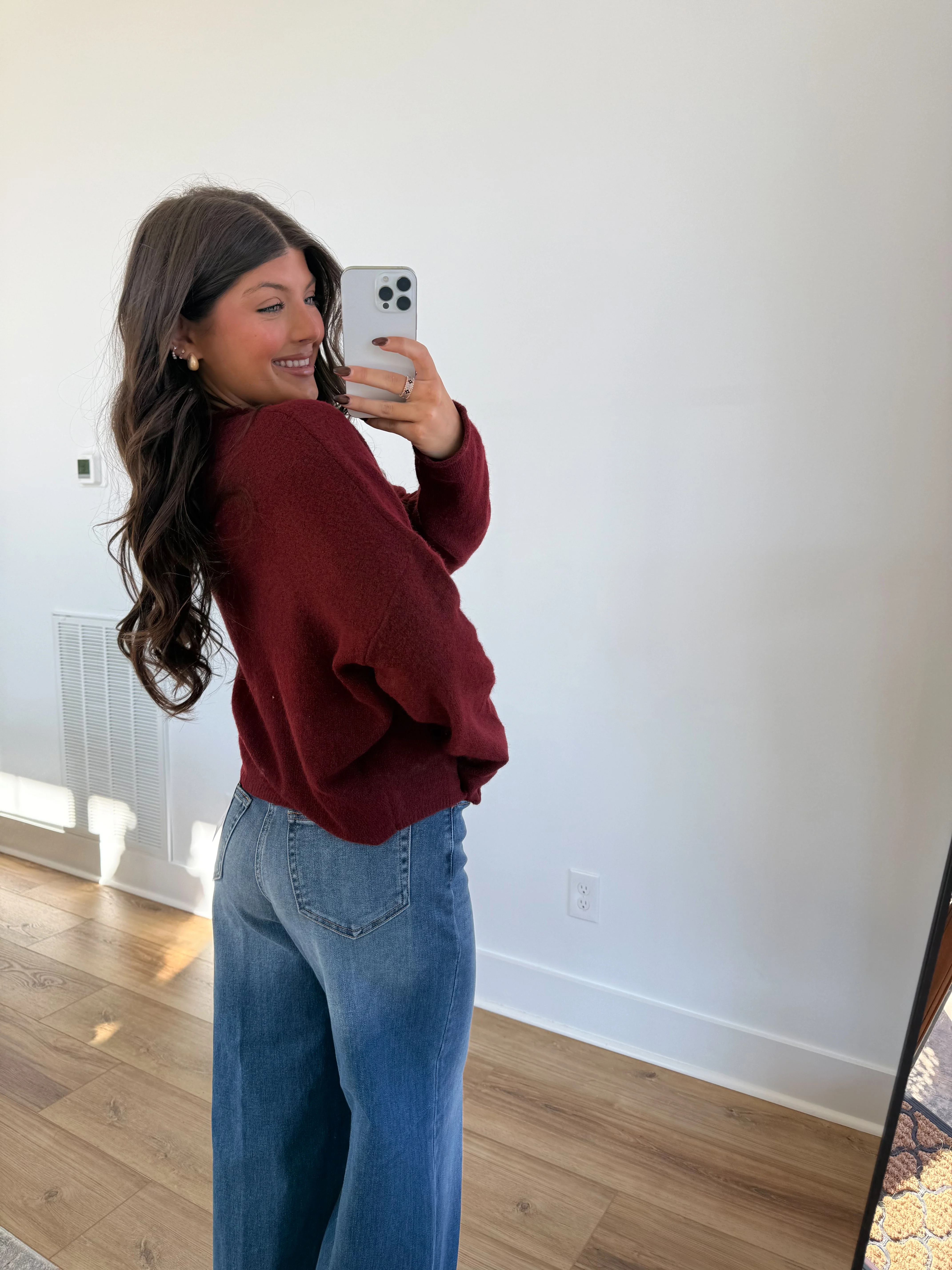 Best Dress Cardigan (Burgundy) - Image 4