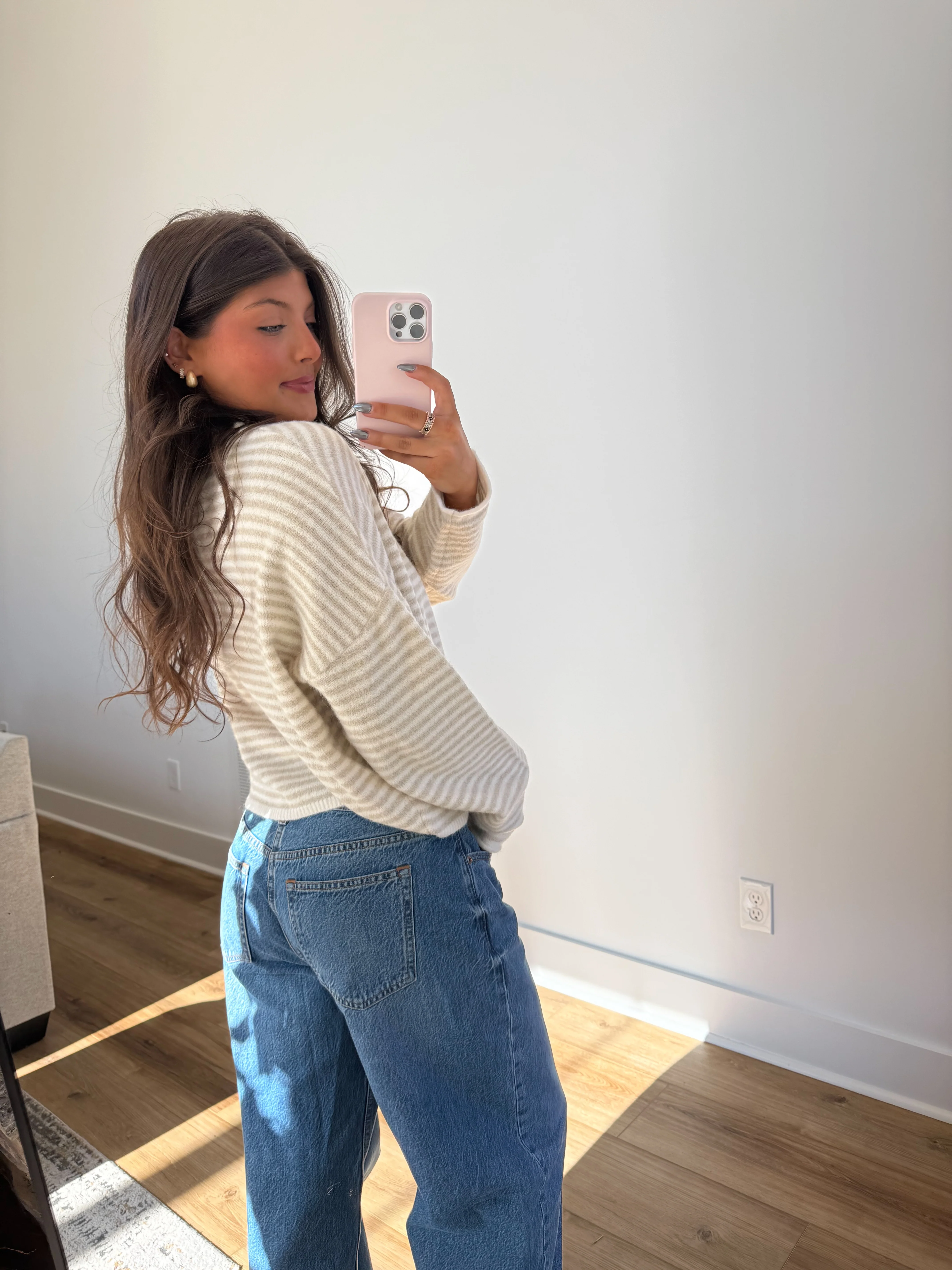 Best Dress Cardigan (Cream Stripes) - Image 2