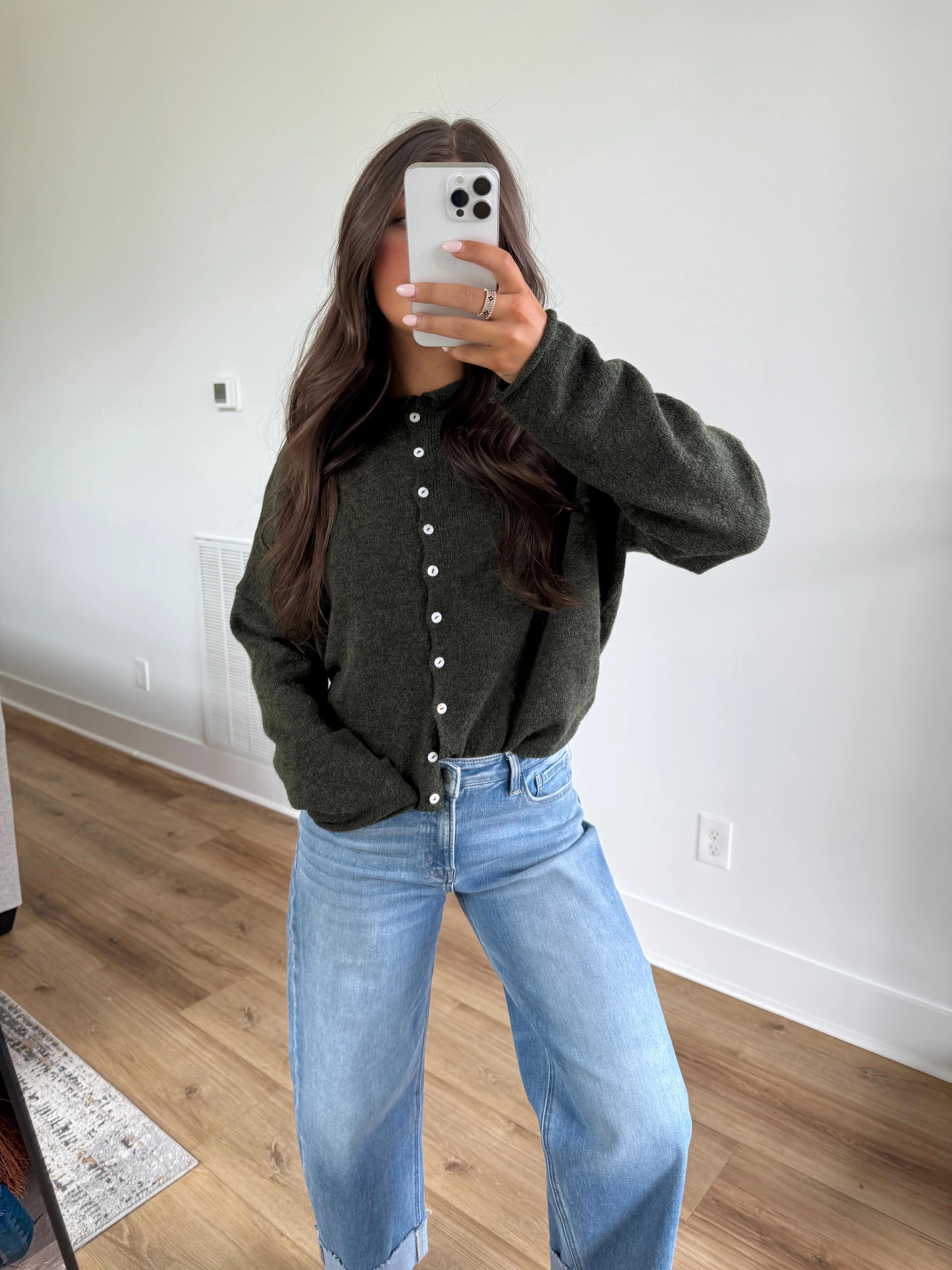Best Dress Cardigan (Hunter Green) - Image 2