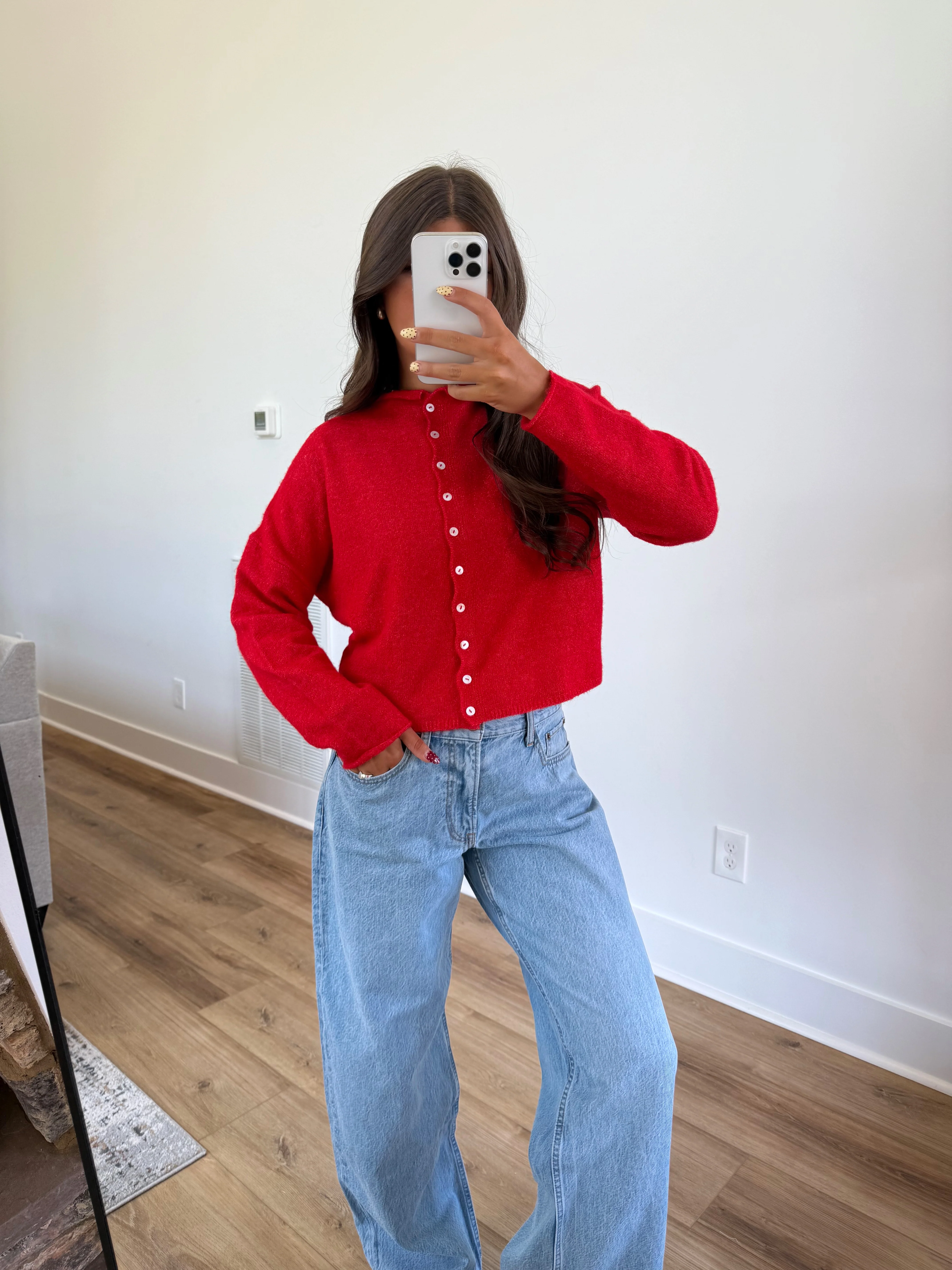 Best Dress Cardigan (Red) - Image 3
