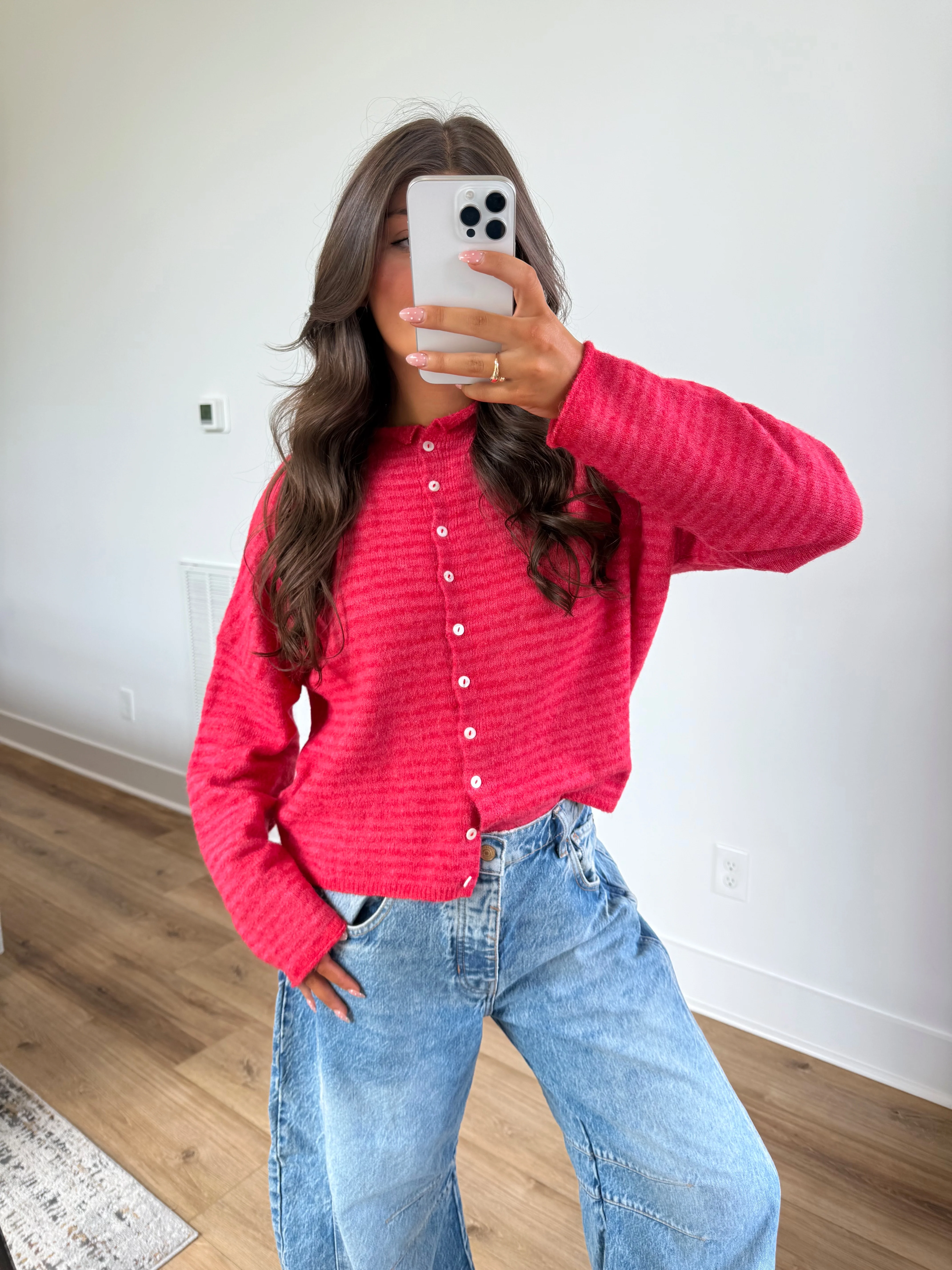 Best Dress Cardigan (Strawberry Stripes)(Restock) - Image 4