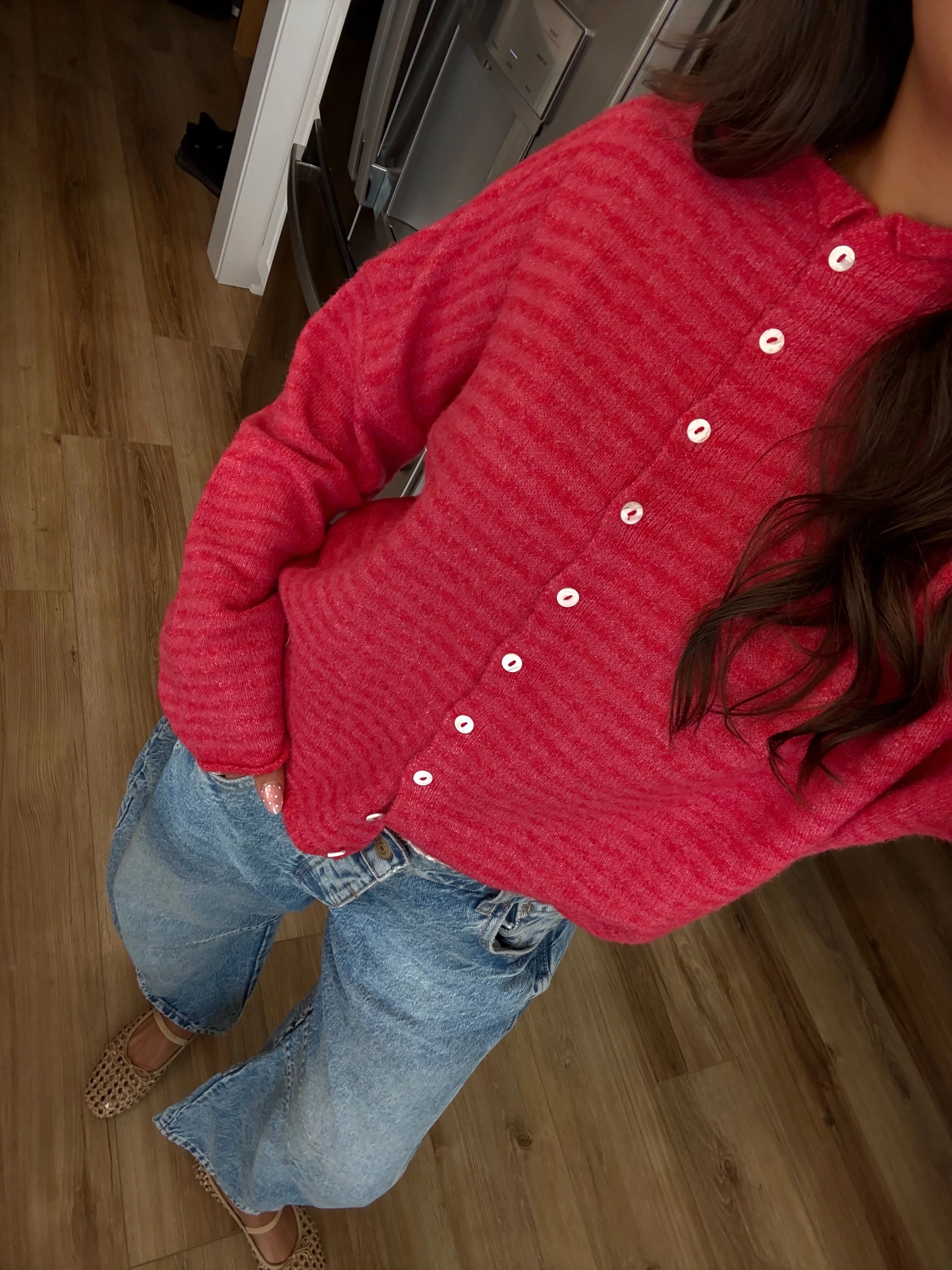 Best Dress Cardigan (Strawberry Stripes)(Restock) - Image 8