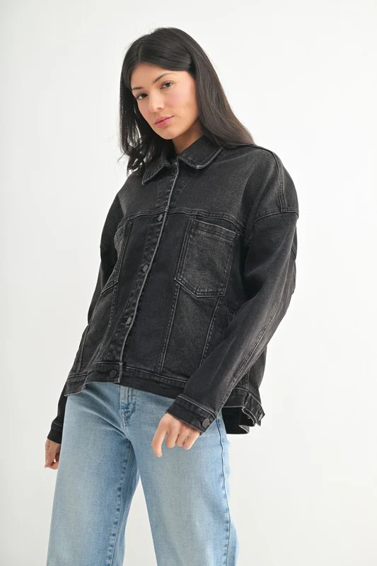 Black Denim Jacket - Image 3