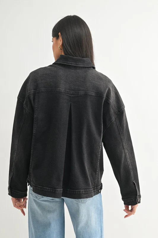 Black Denim Jacket - Image 4