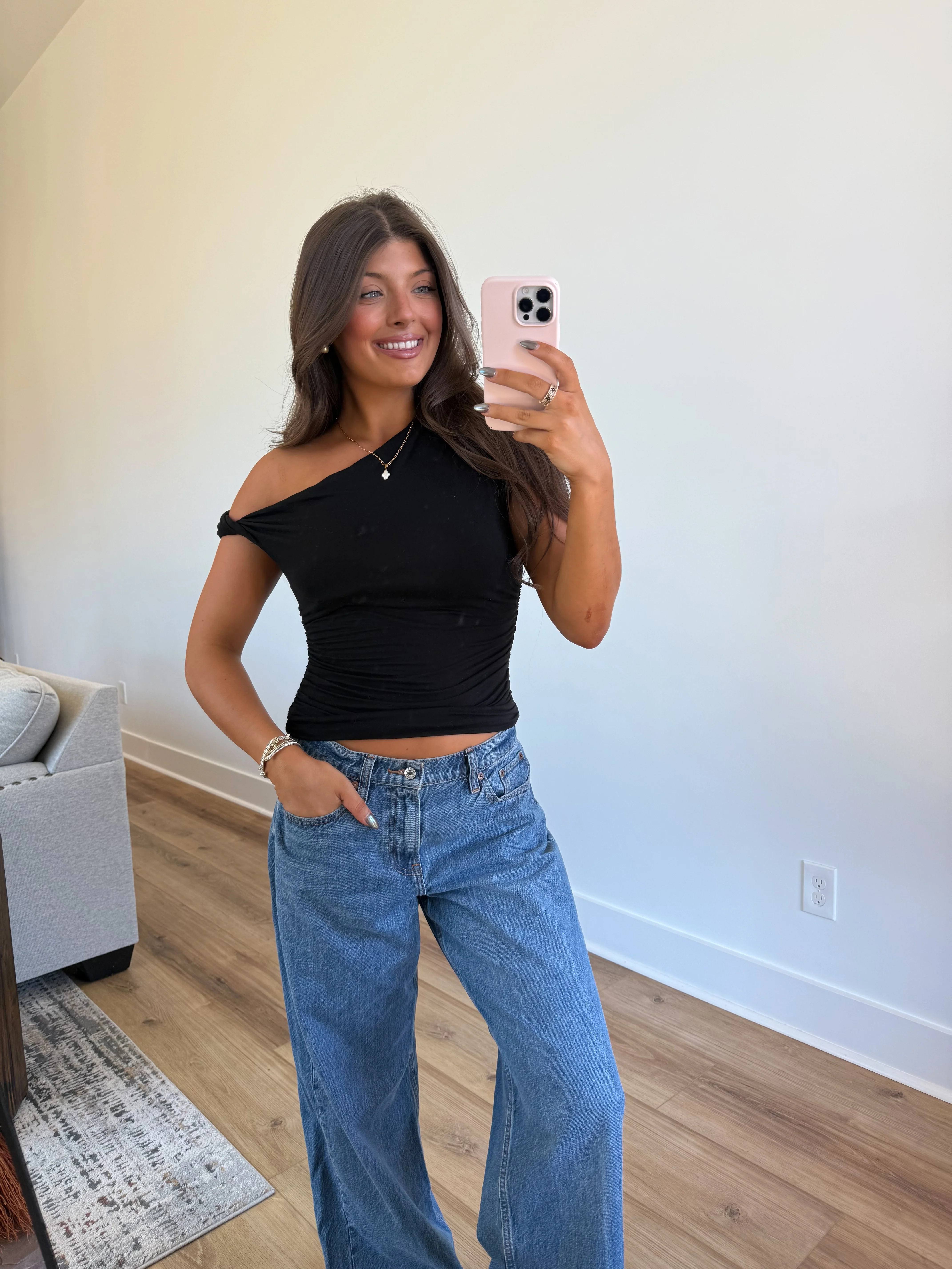 Black Elevated Basic Top - Image 2