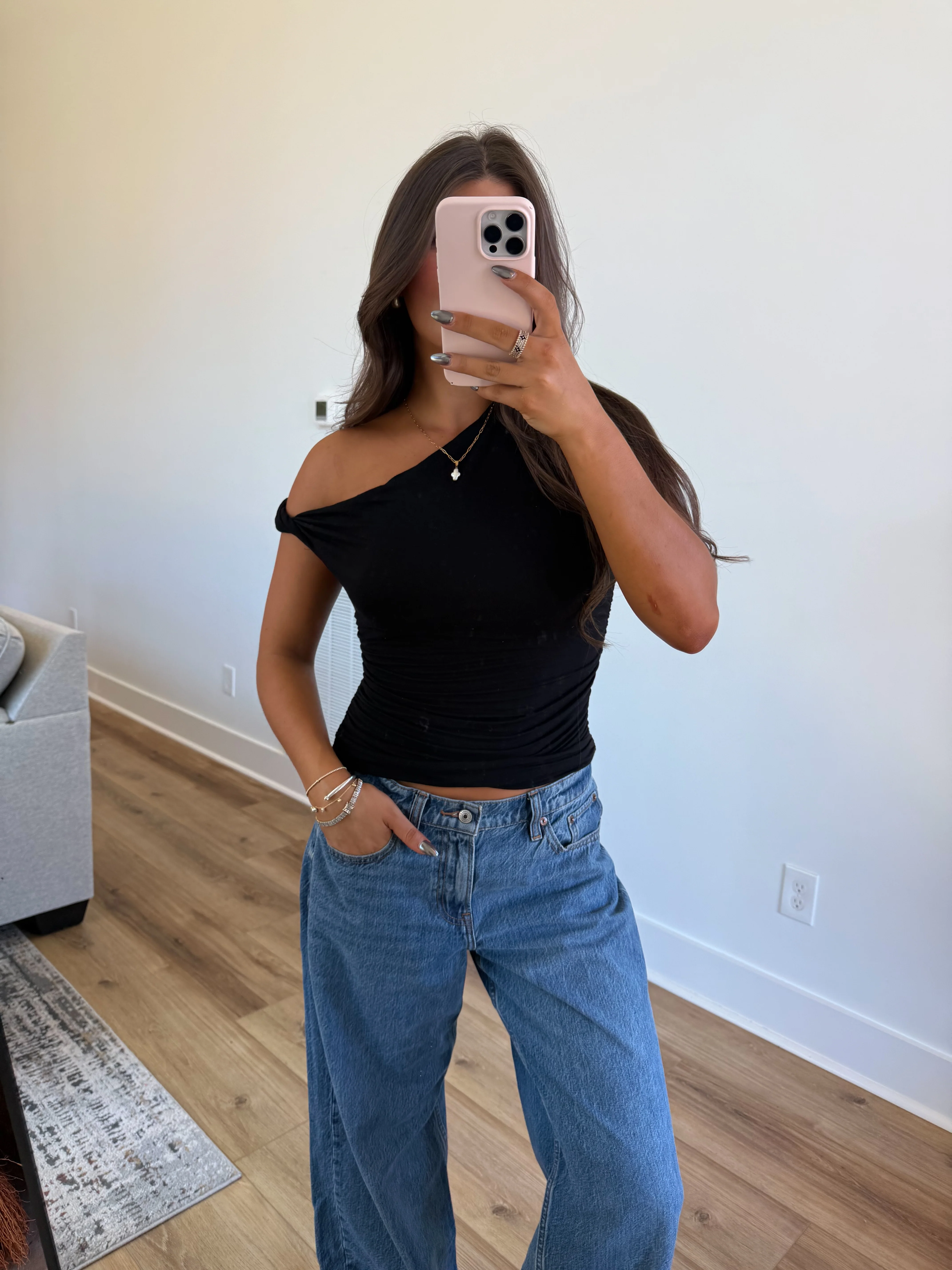 Black Elevated Basic Top - Image 4