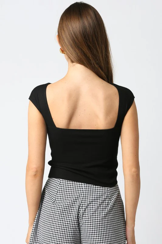 Black Open Back Top - Image 4