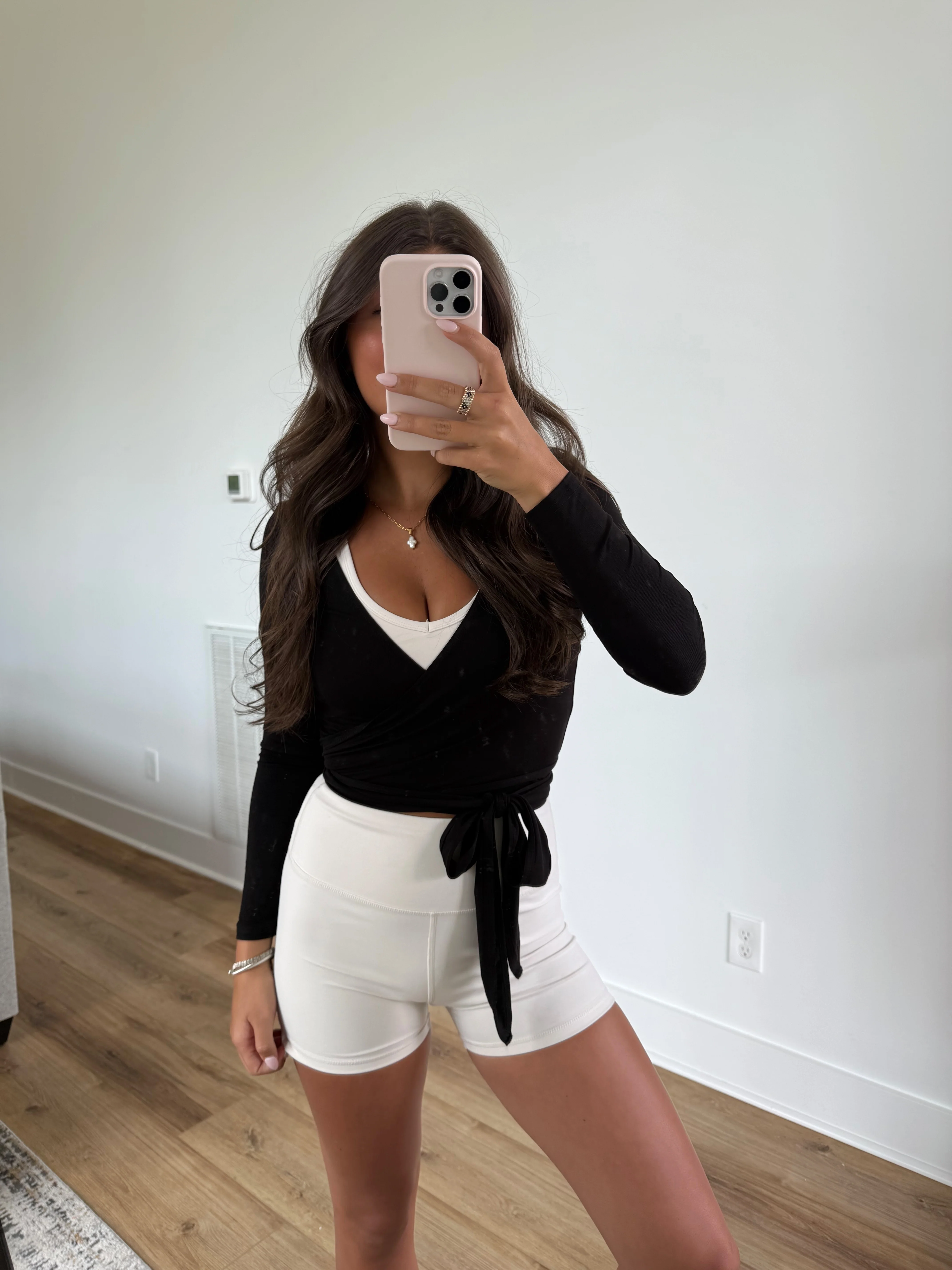 Black Wrap Top - Image 2