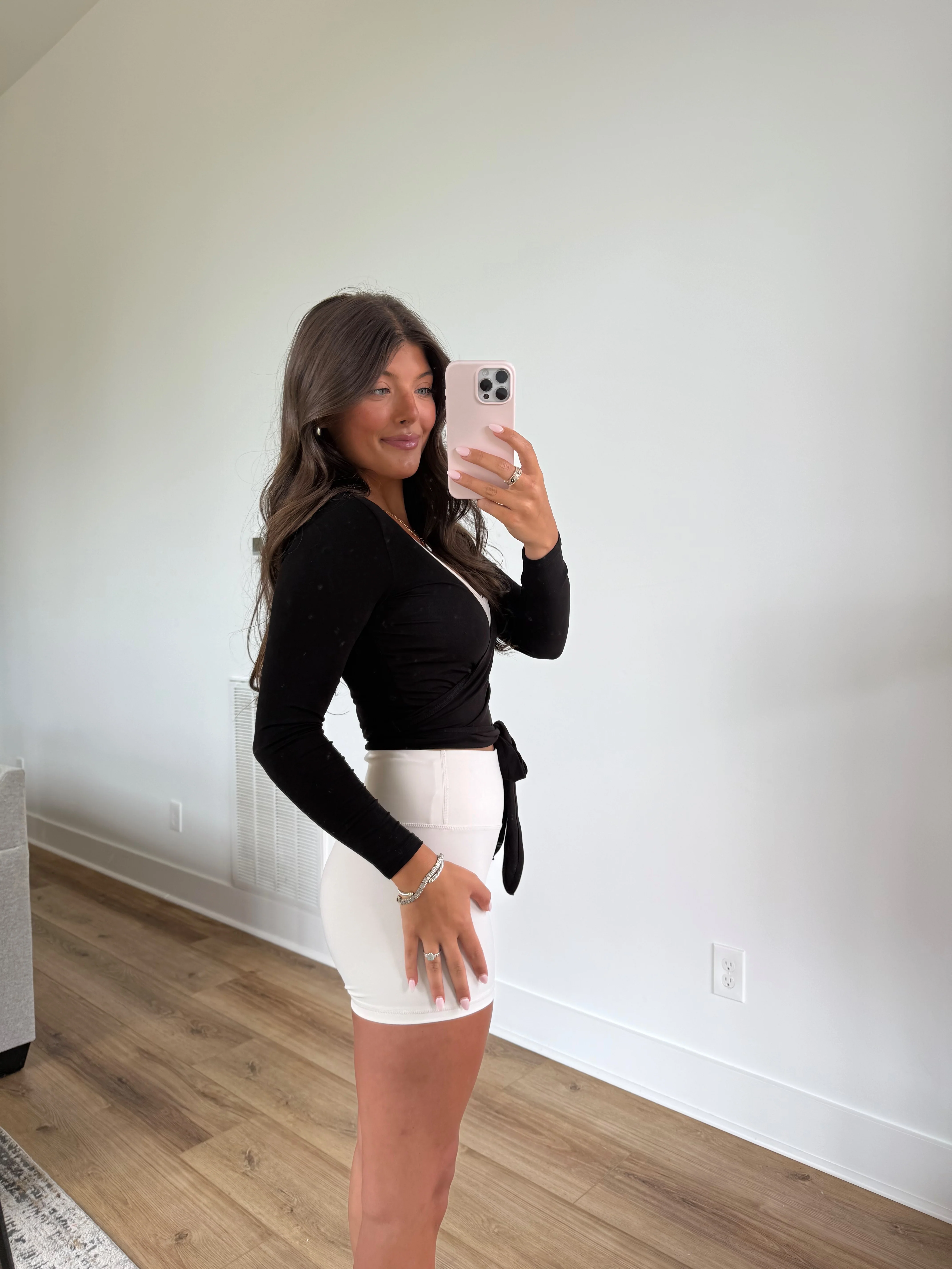Black Wrap Top - Image 3