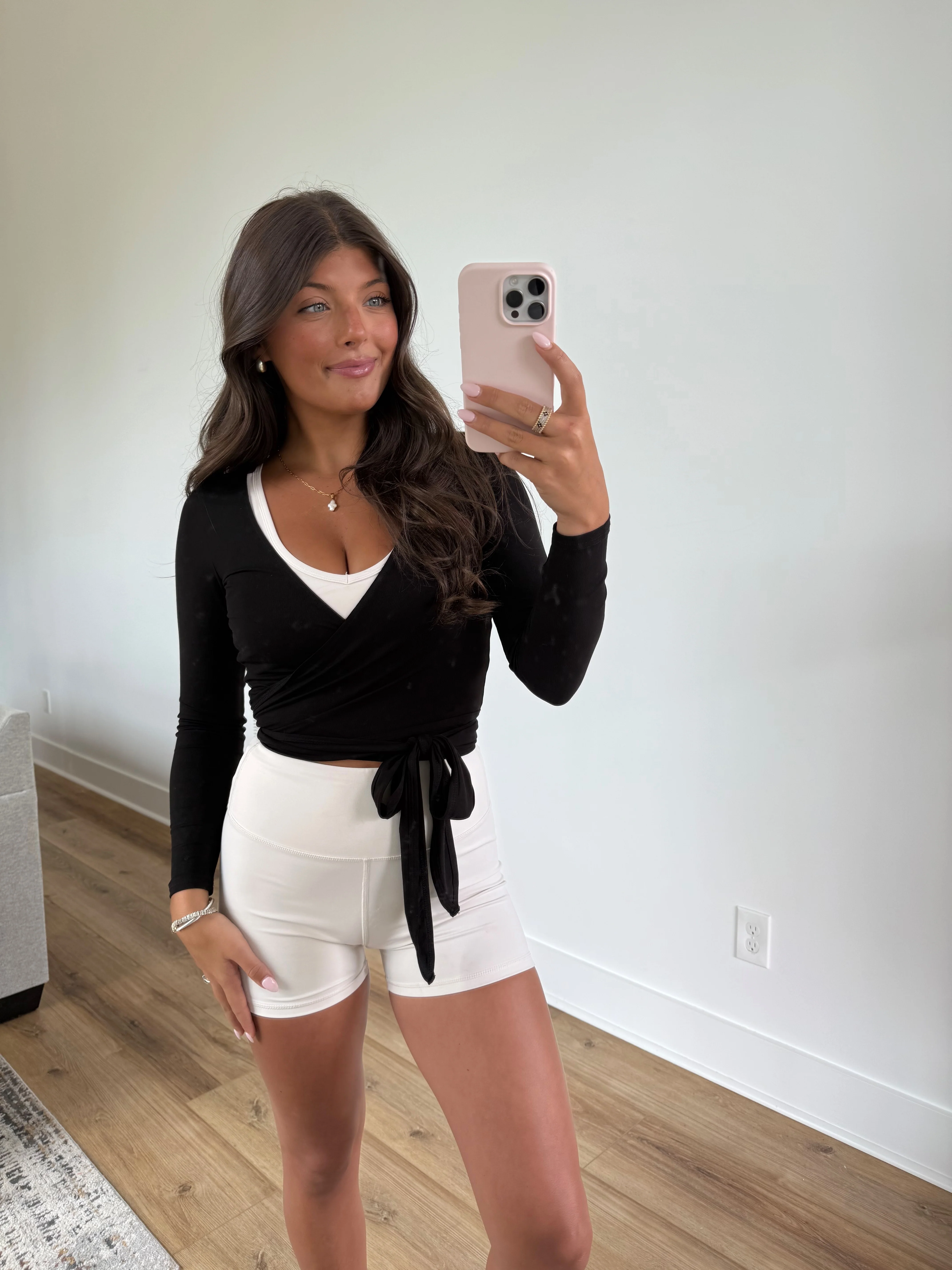 Black Wrap Top - Image 4