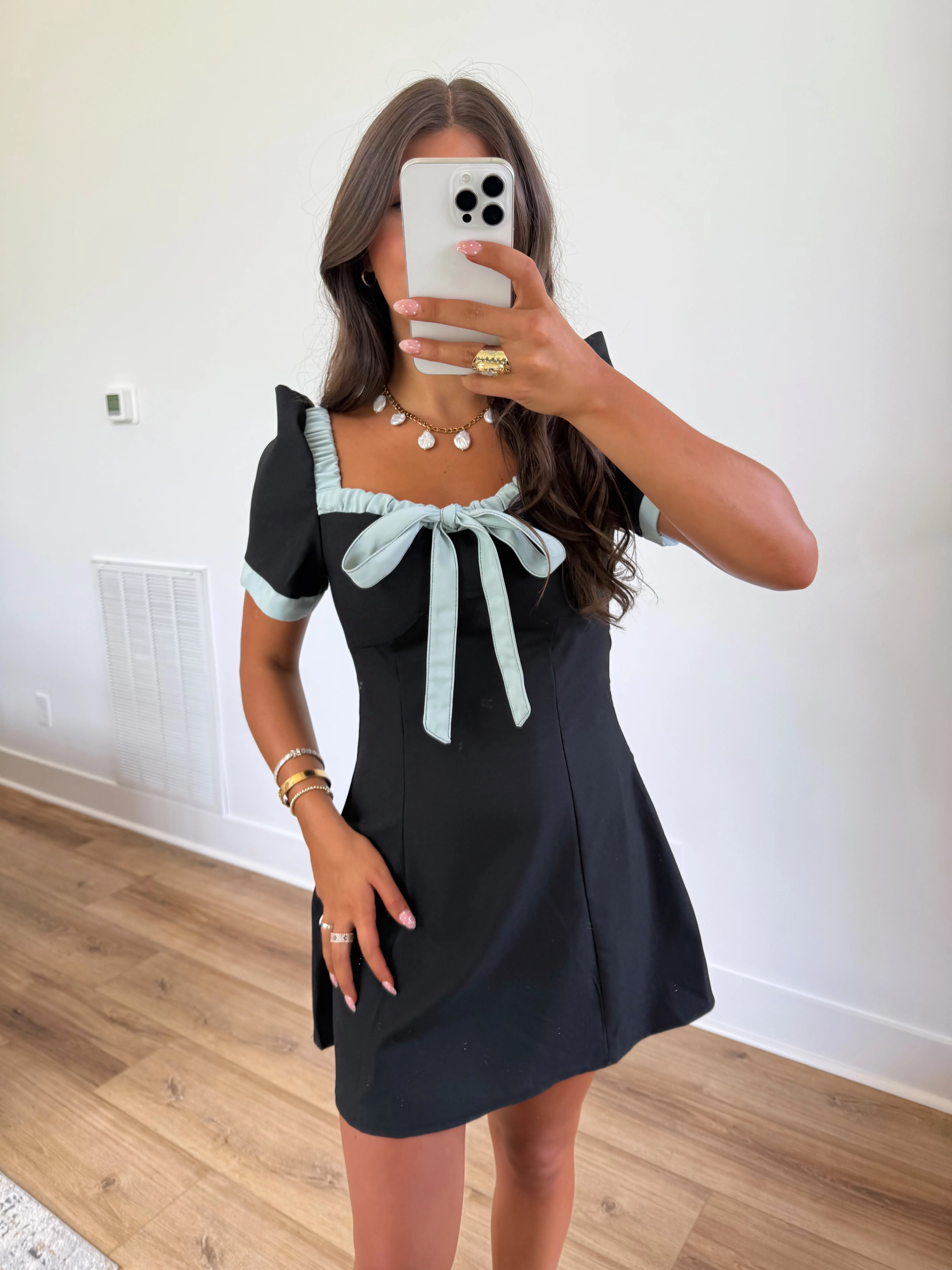 Blackberry Bow Mini Dress - Image 2