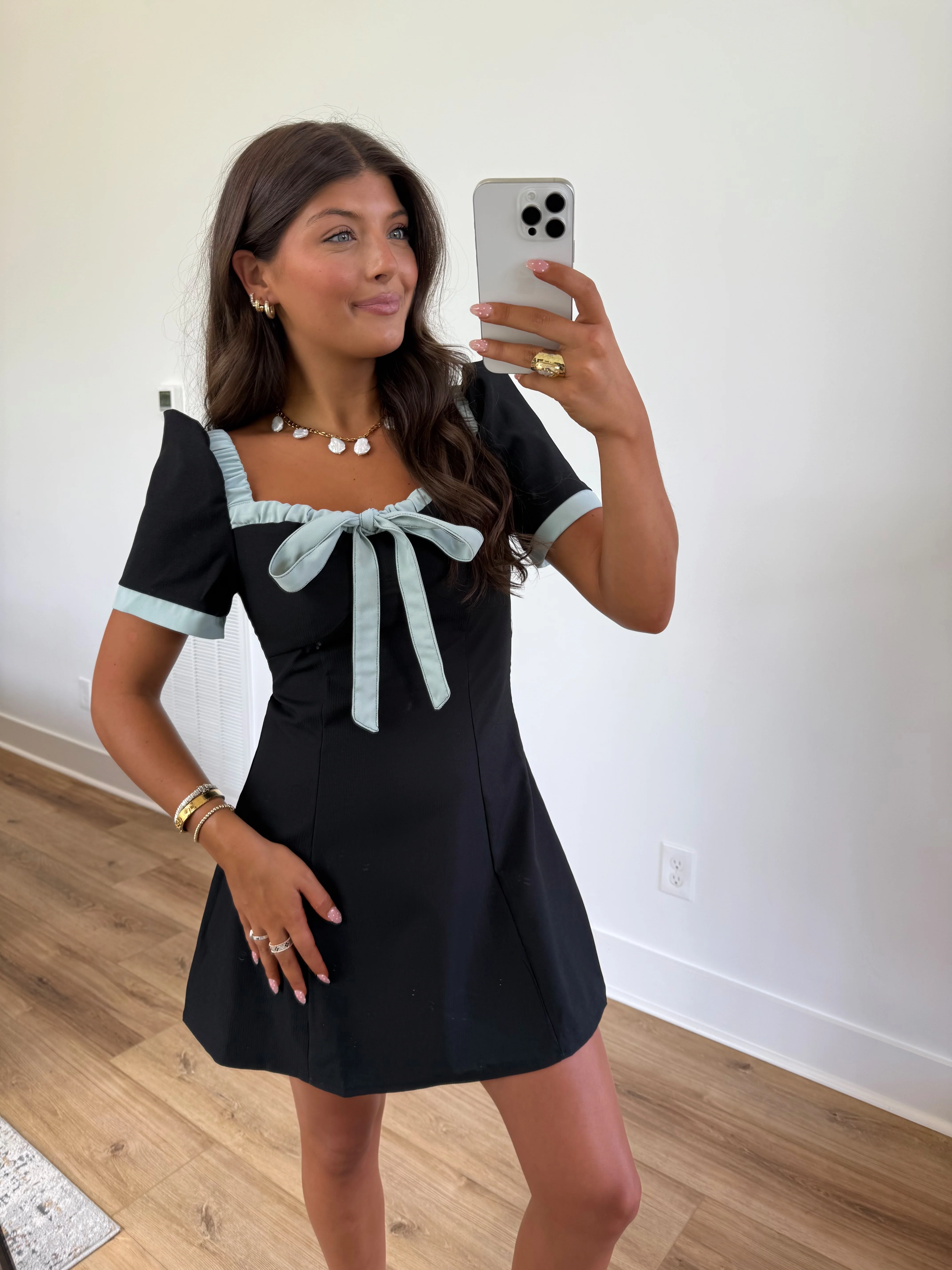 Blackberry Bow Mini Dress - Image 5