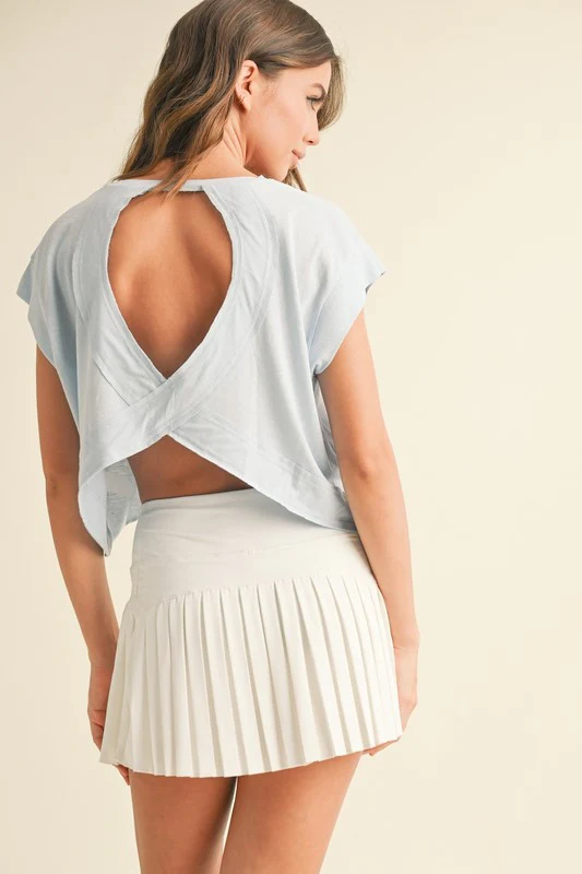 Blue Back Cut Out Tee - Image 3