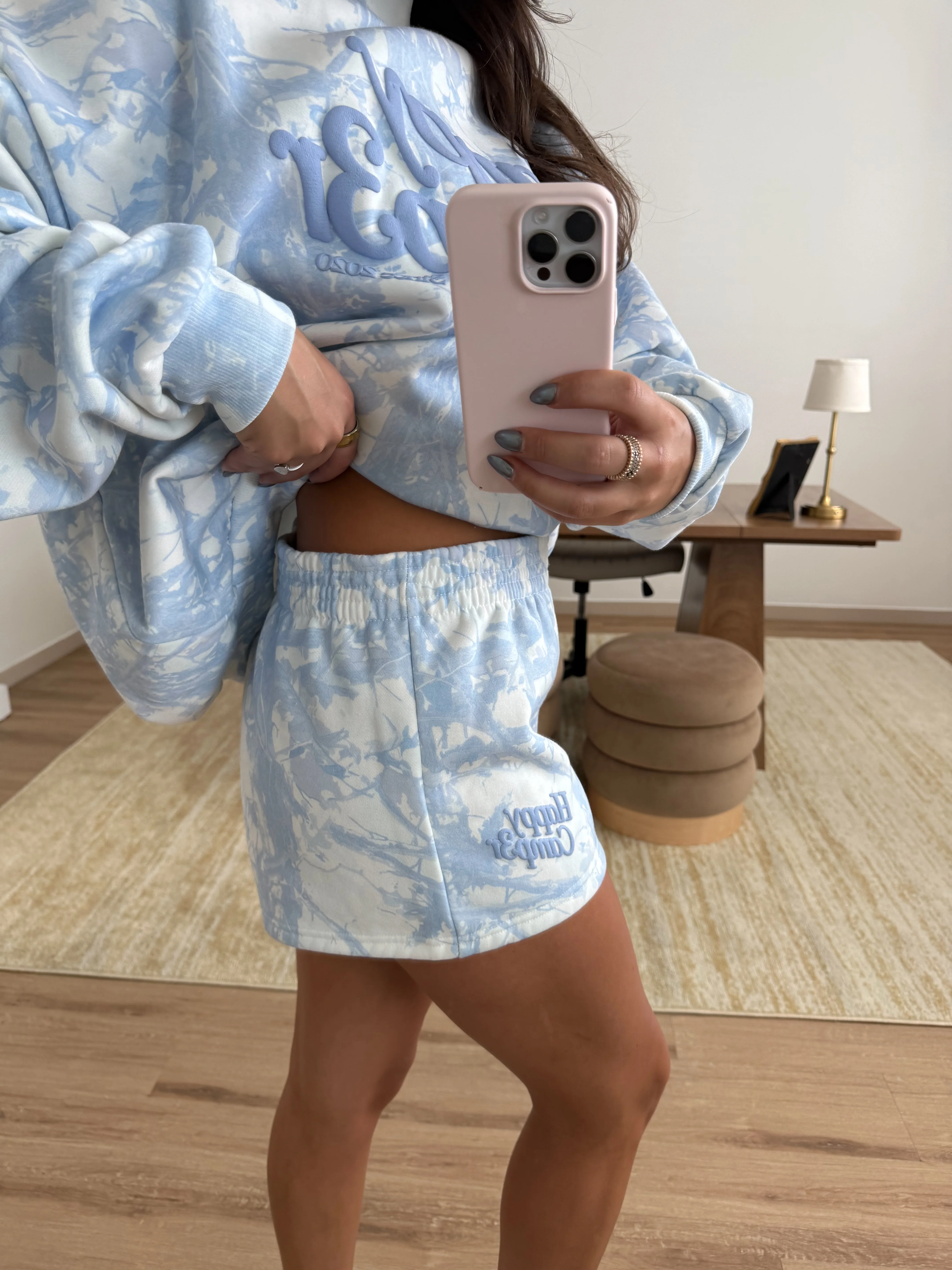 Blue Camo Sweatshorts - Image 3