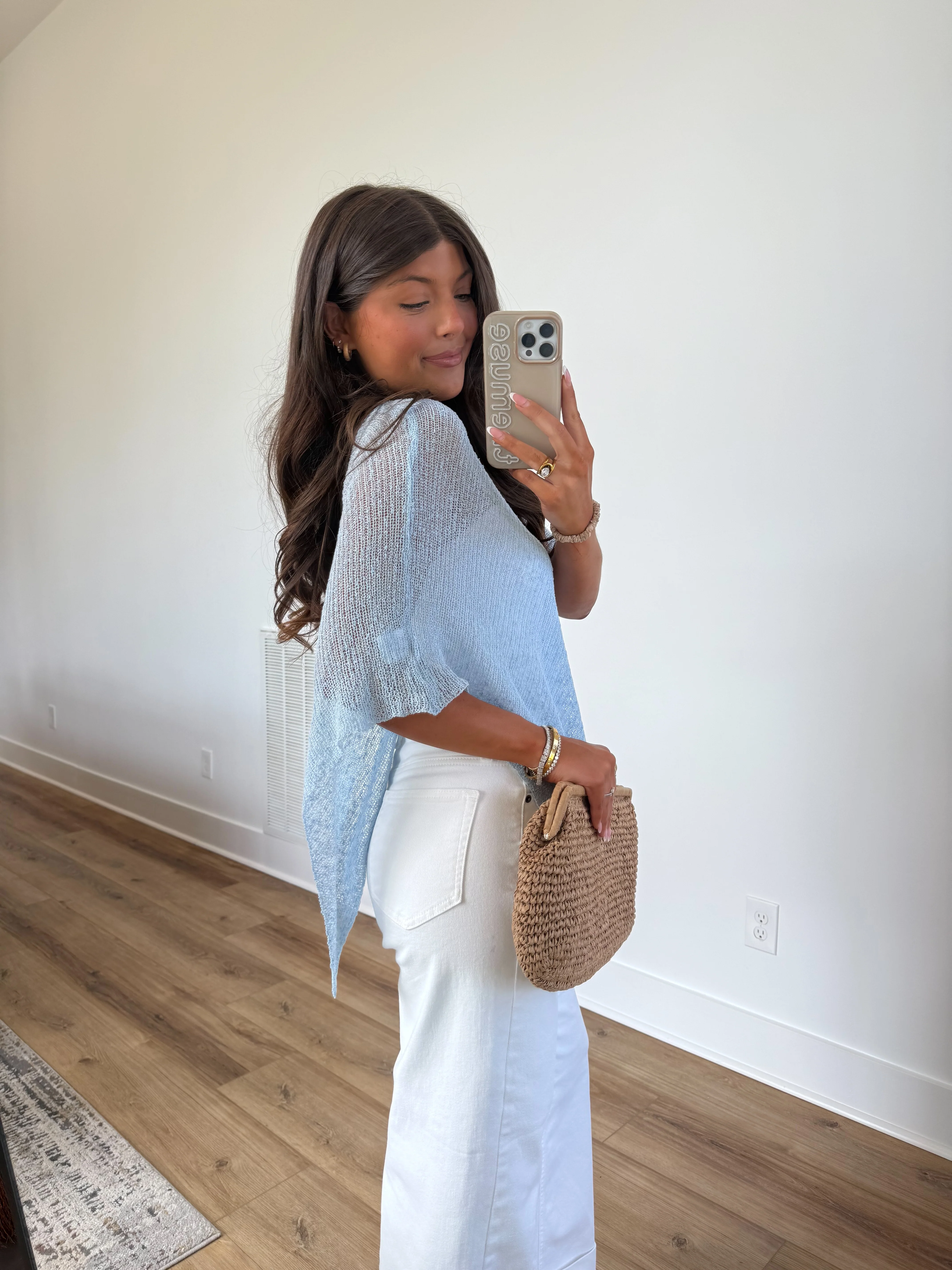 Blue Poncho Top - Image 3