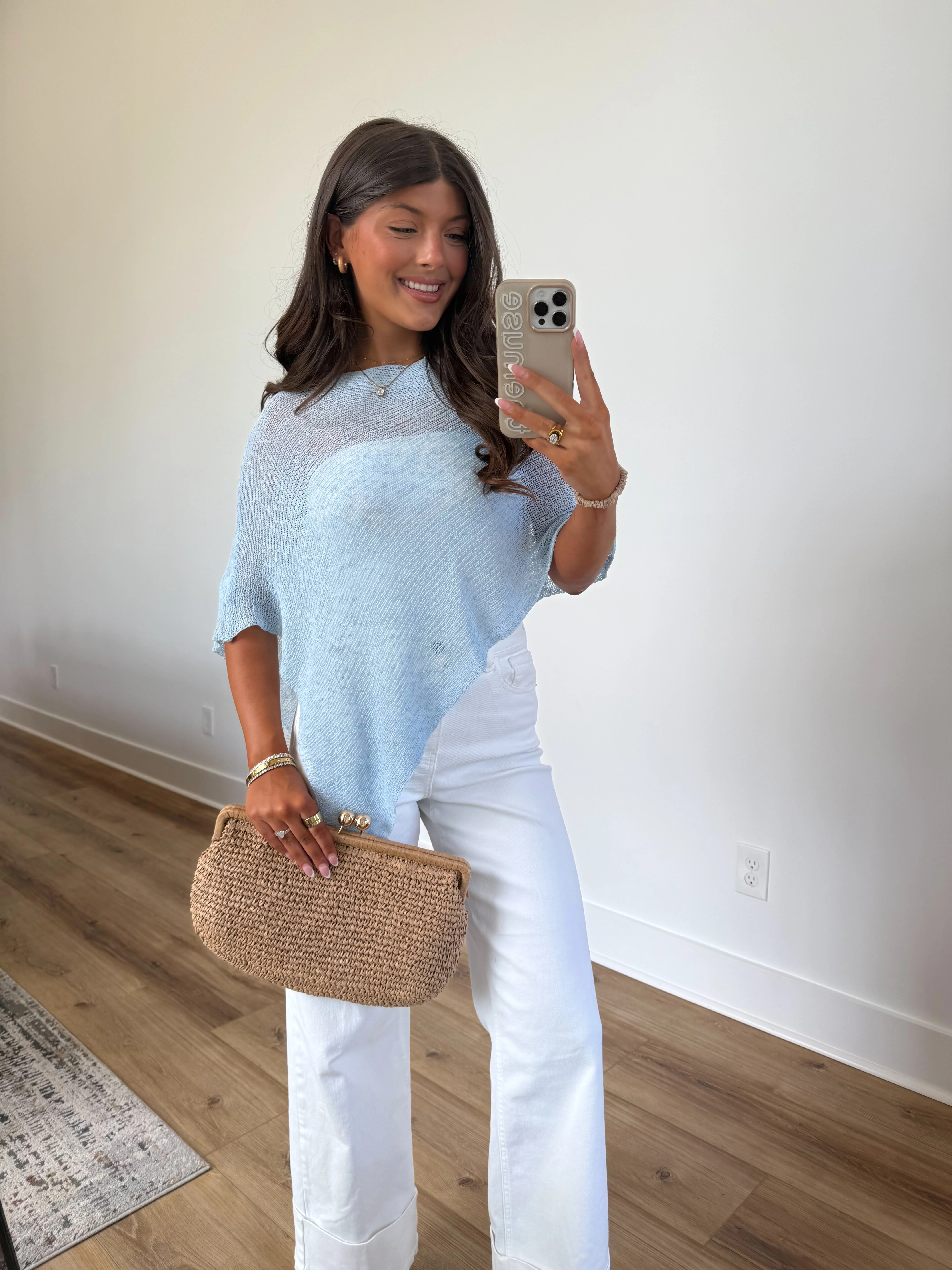 Blue Poncho Top - Image 4