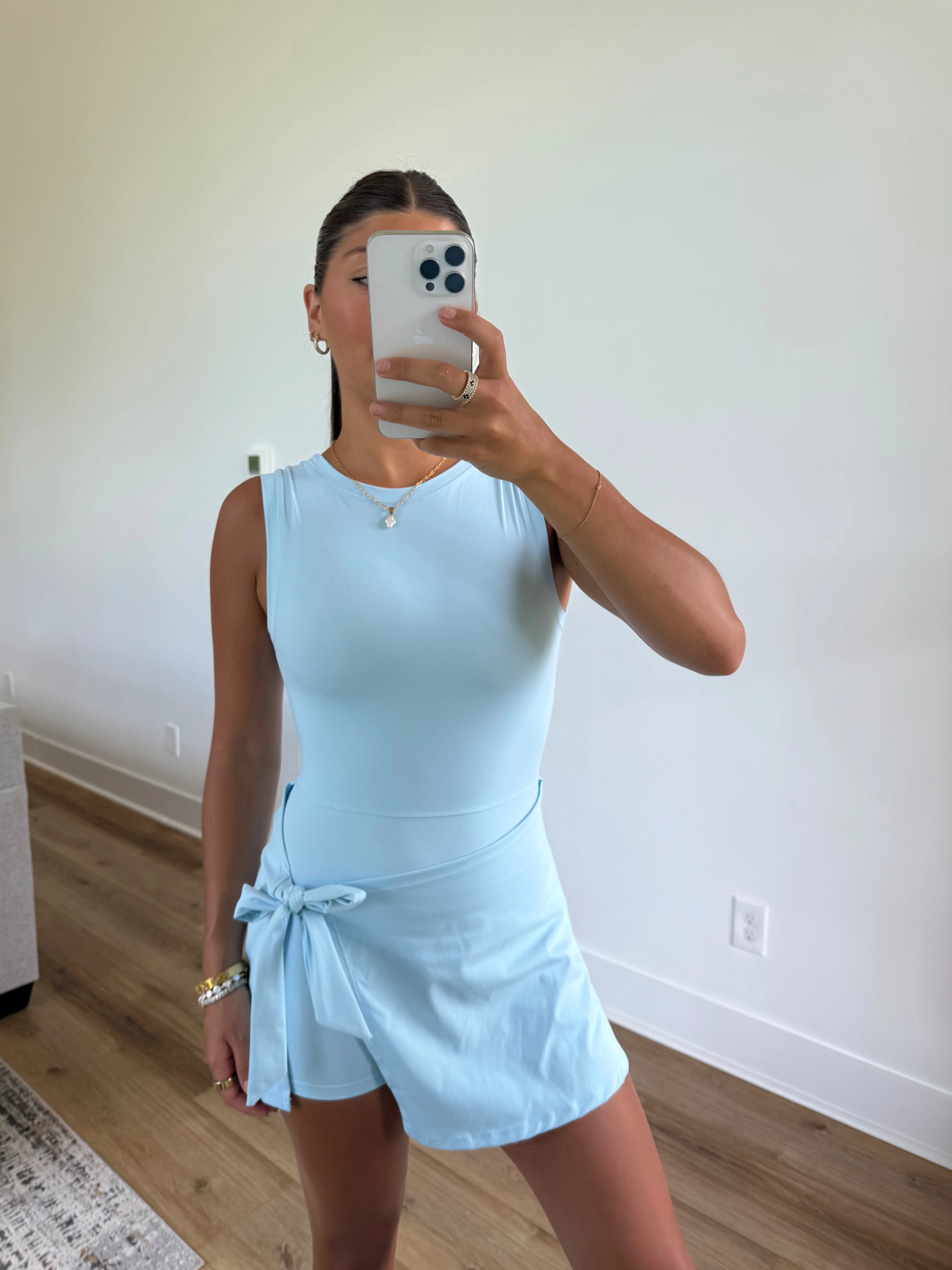 Blue Wrap Athletic Dress - Image 2