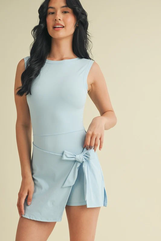 Blue Wrap Athletic Dress - Image 3