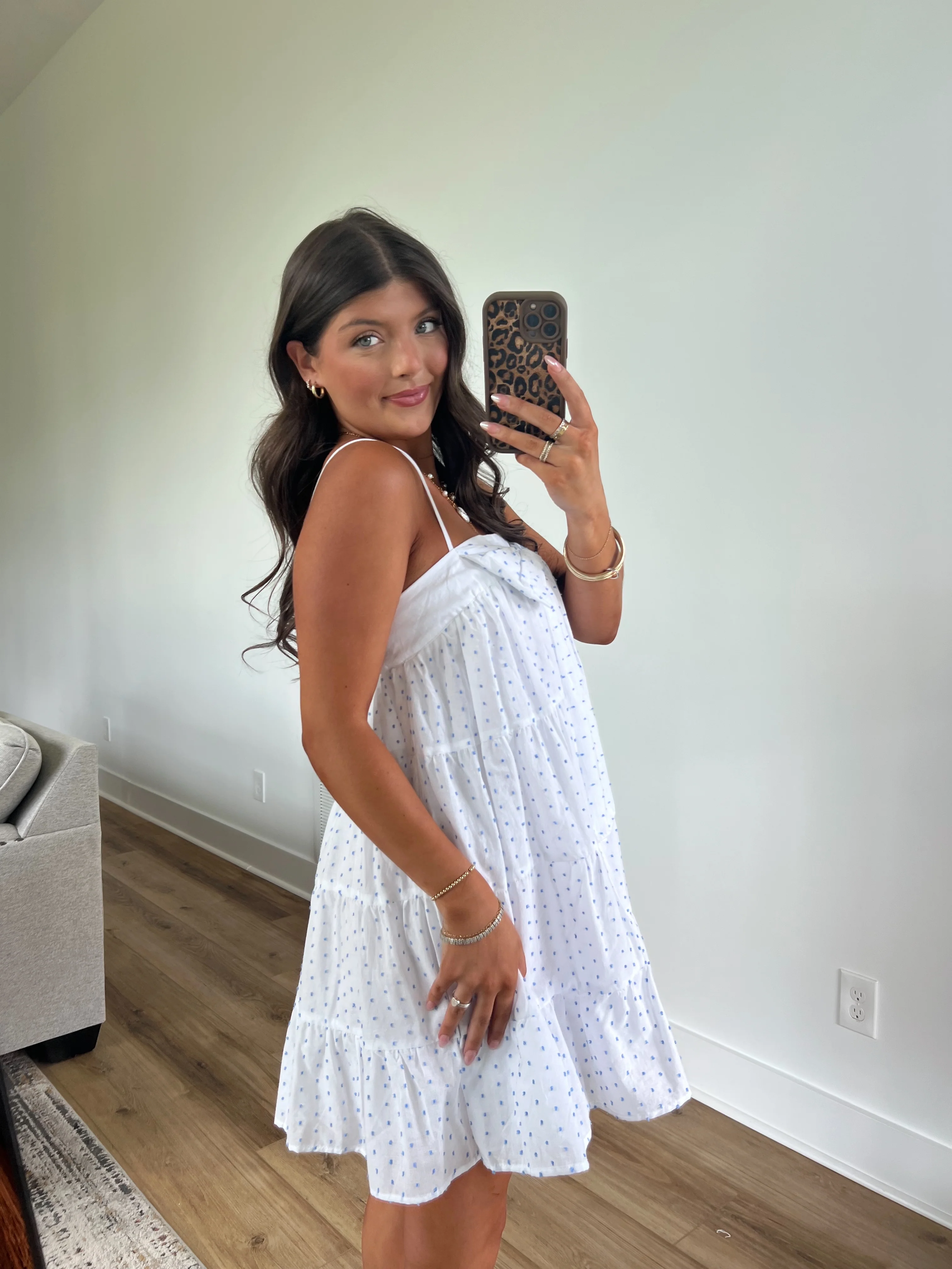 Blueberry Dotty Mini Dress - Image 2