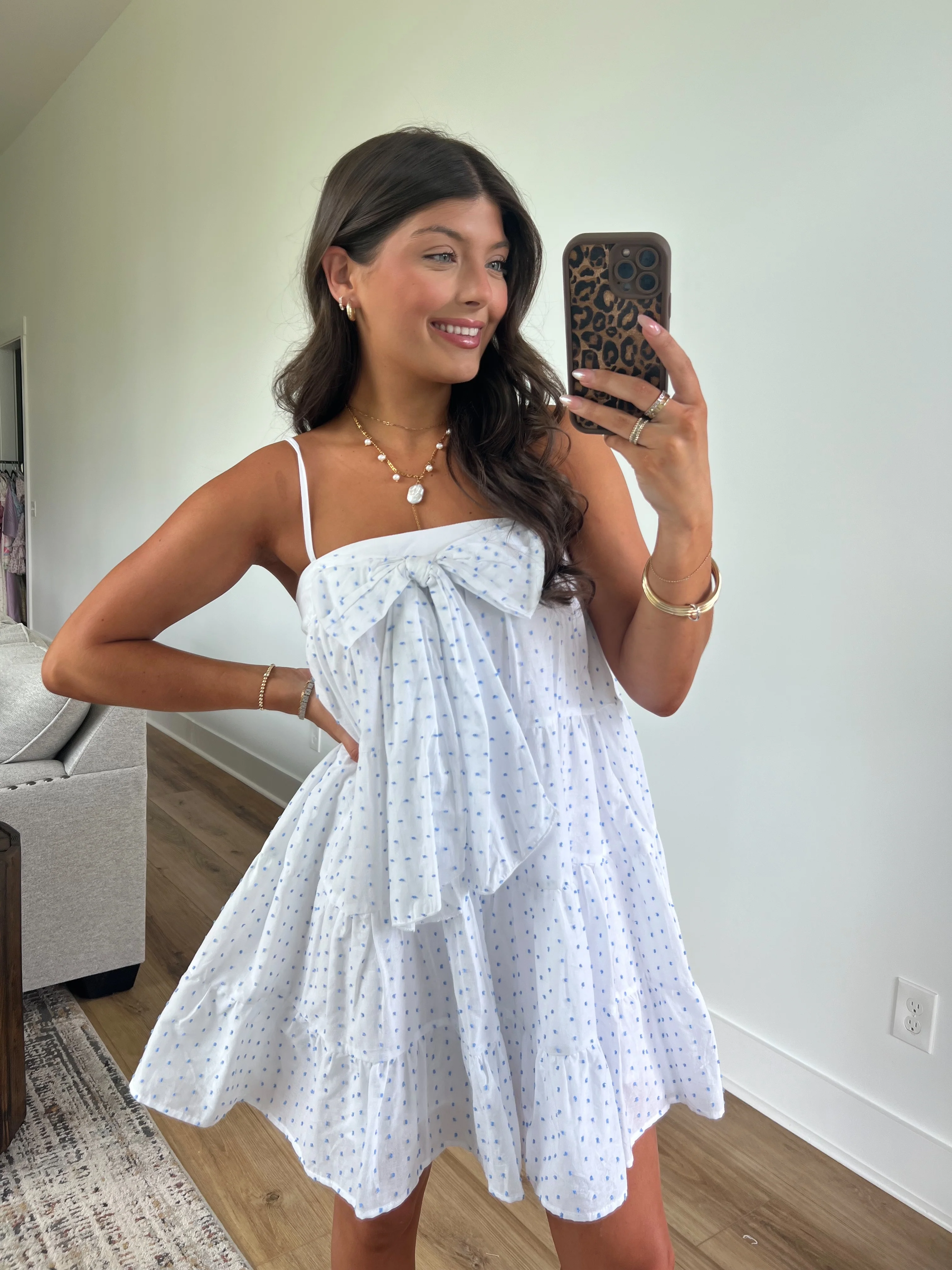 Blueberry Dotty Mini Dress - Image 3