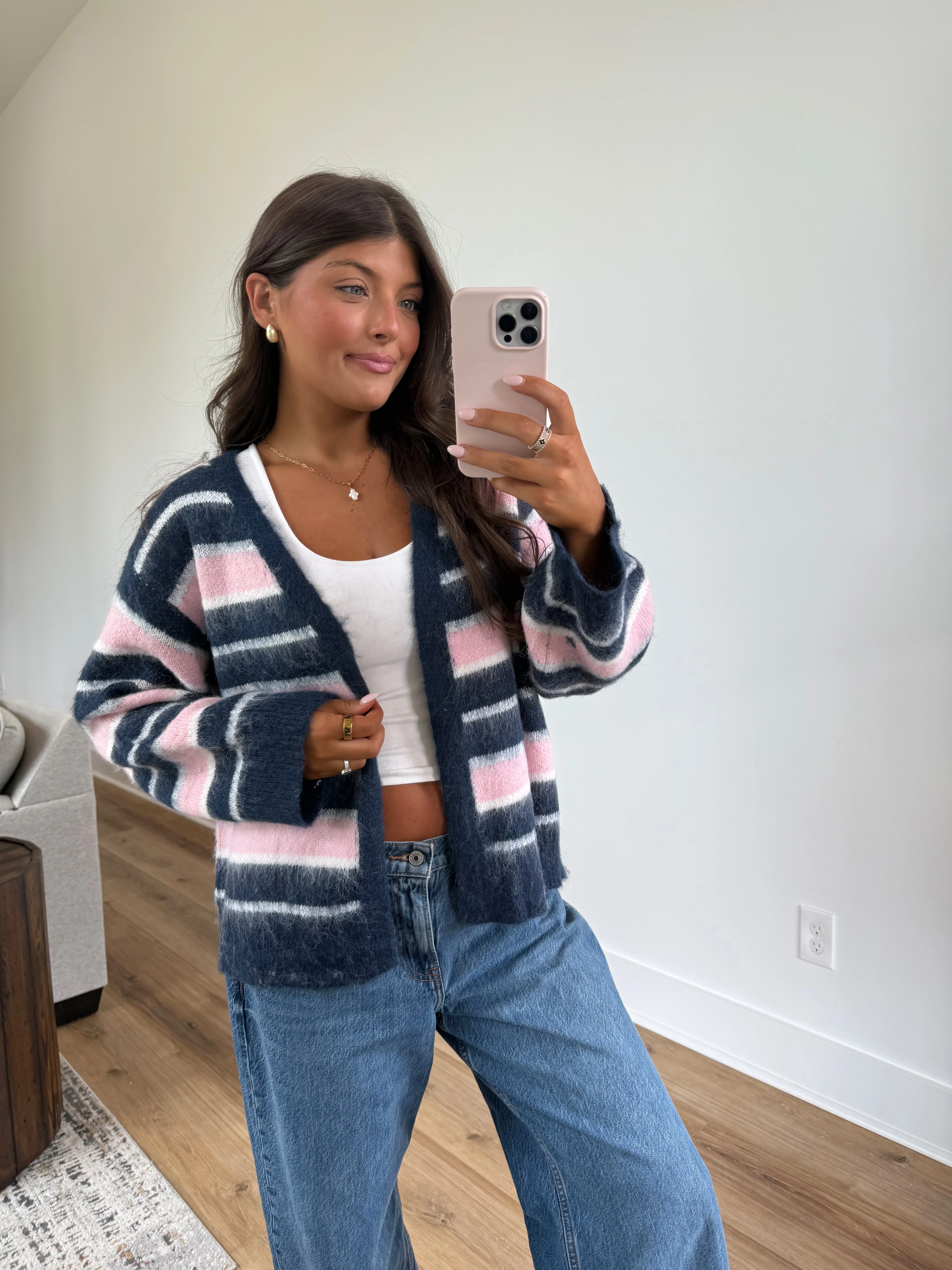 Blush Navy Cozy Cardigan - Image 5