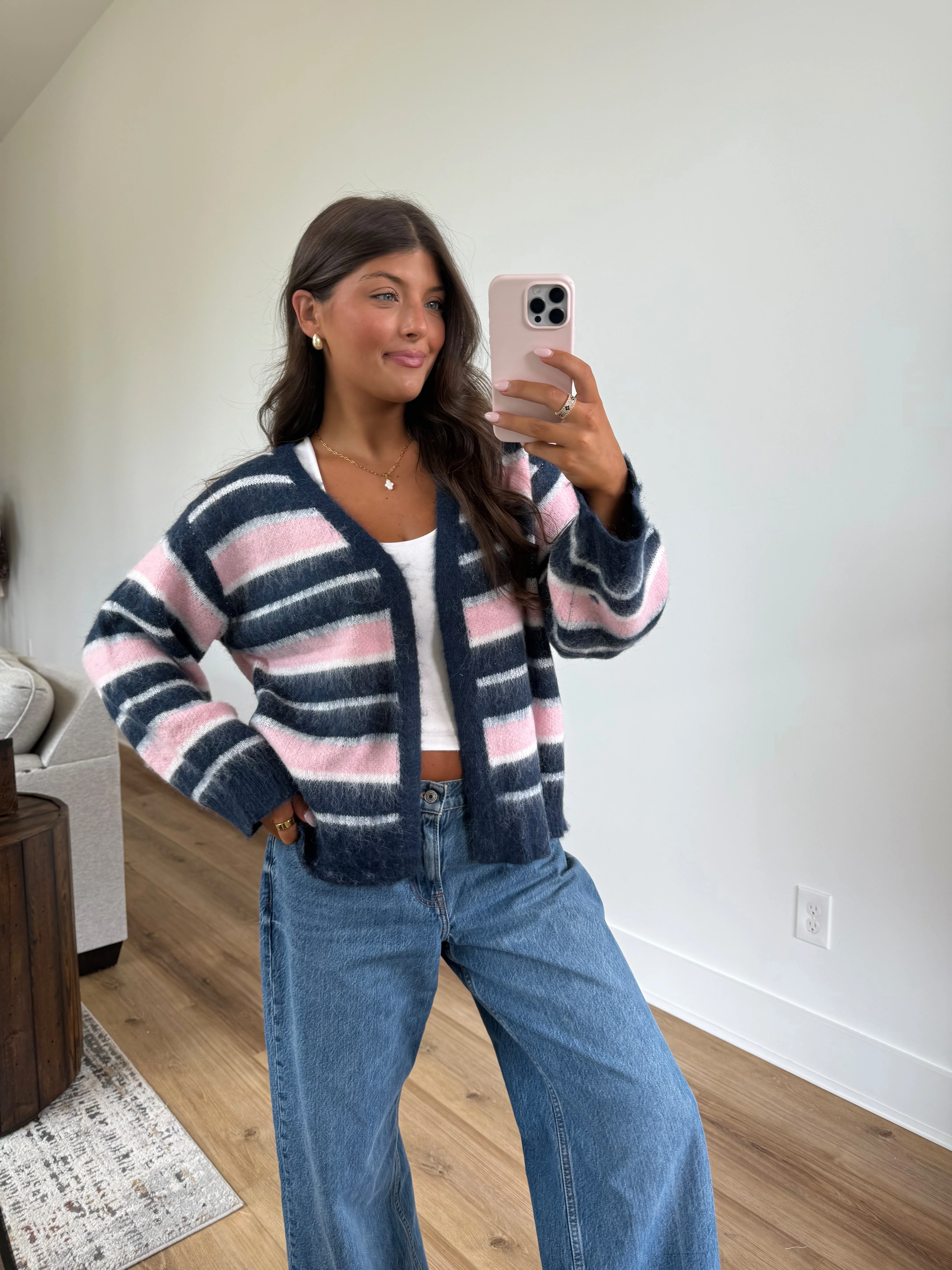 Blush Navy Cozy Cardigan - Image 6