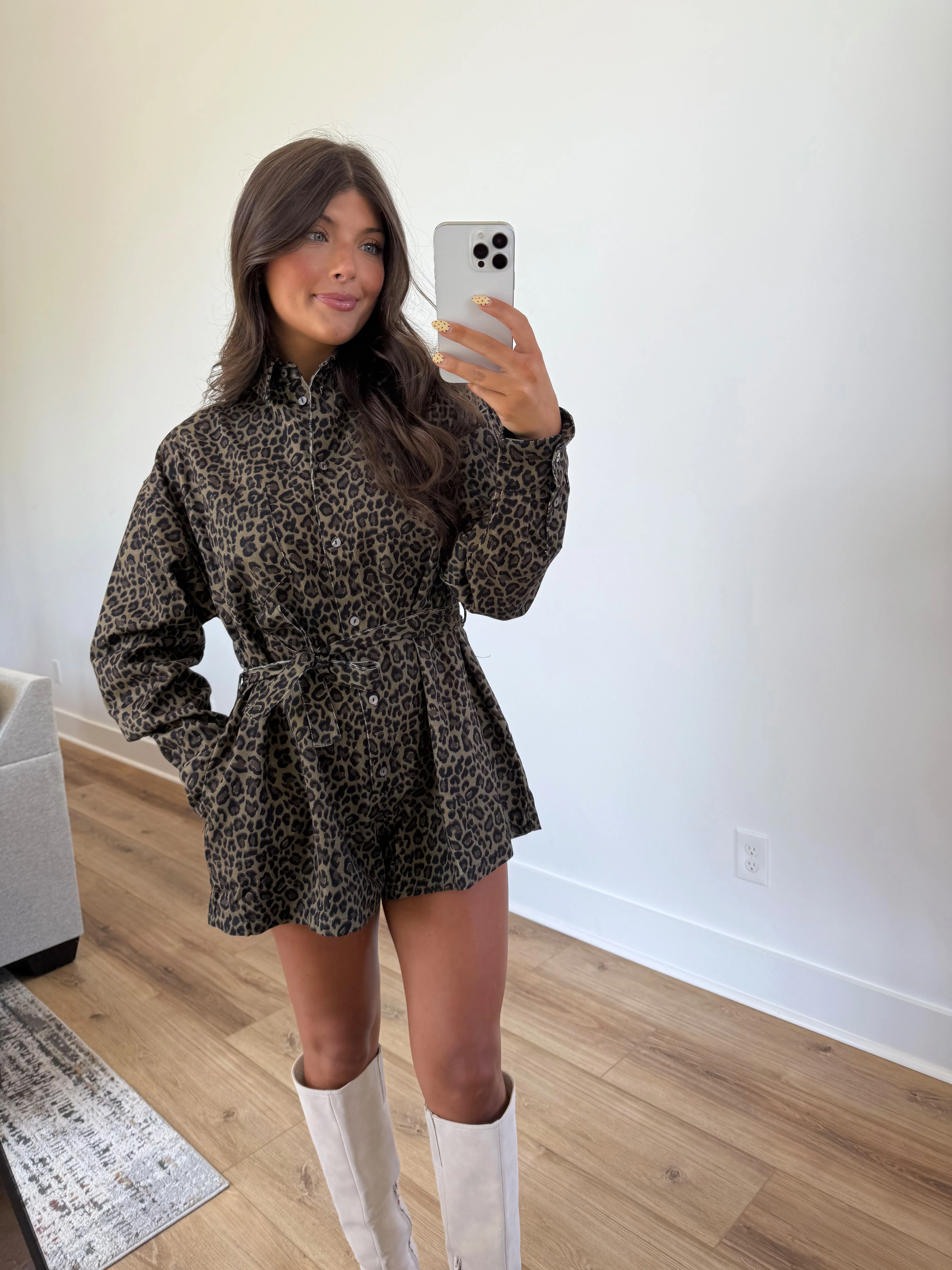 Boxy Cheetah Romper