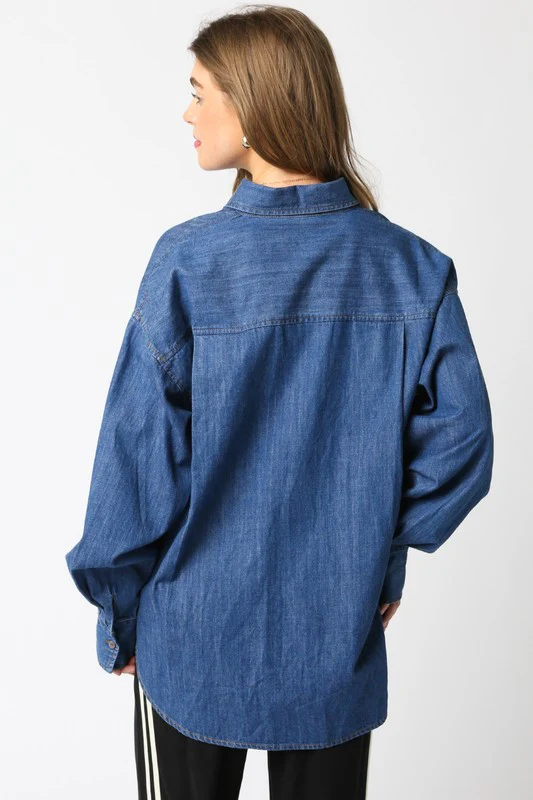 Boyfriend Denim Shirt - Image 10