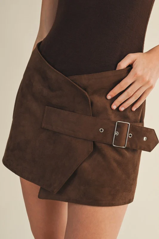 Brown Belted Wrap Romper - Image 10