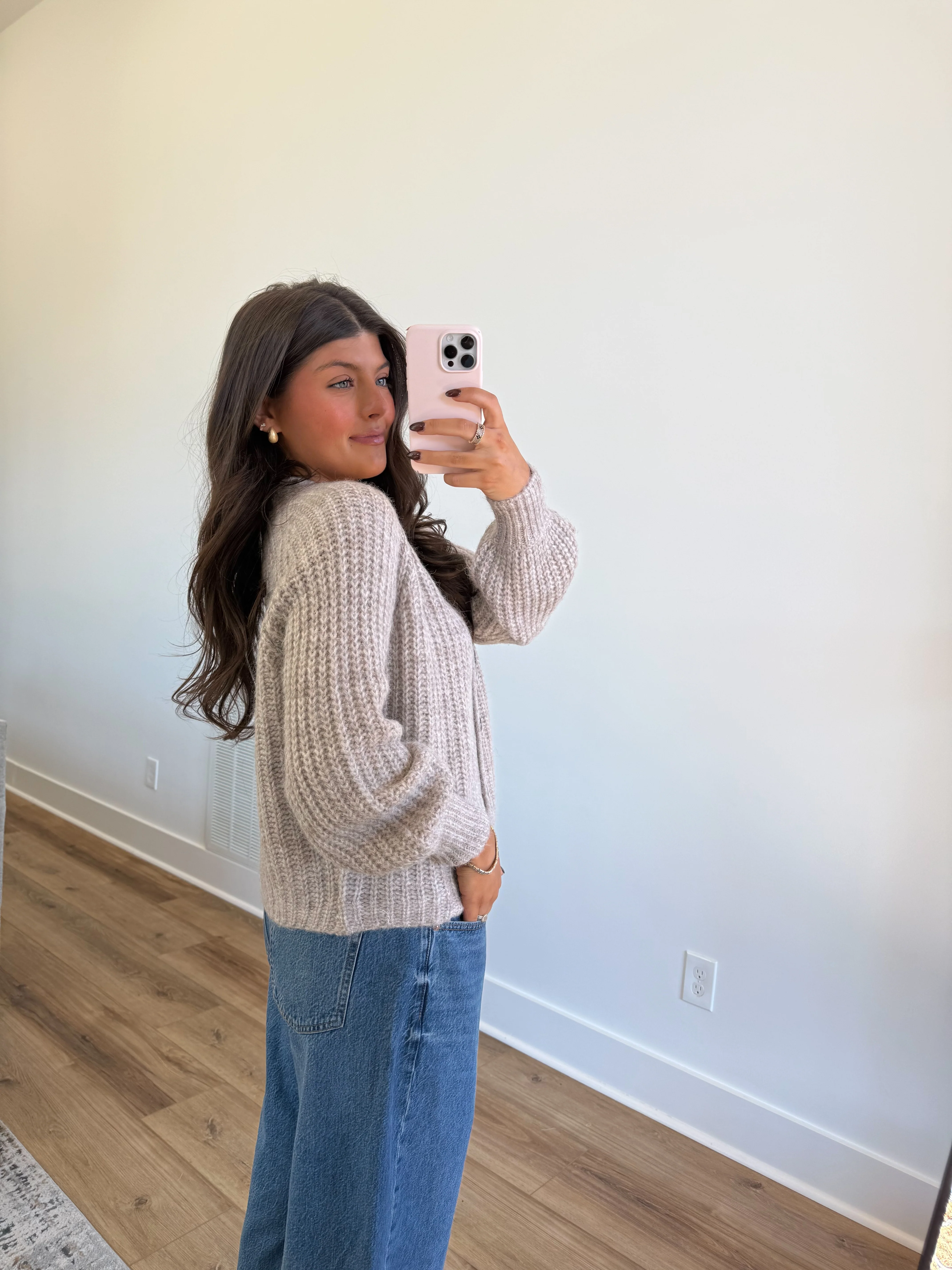 Brushed Button Cardigan - Image 4