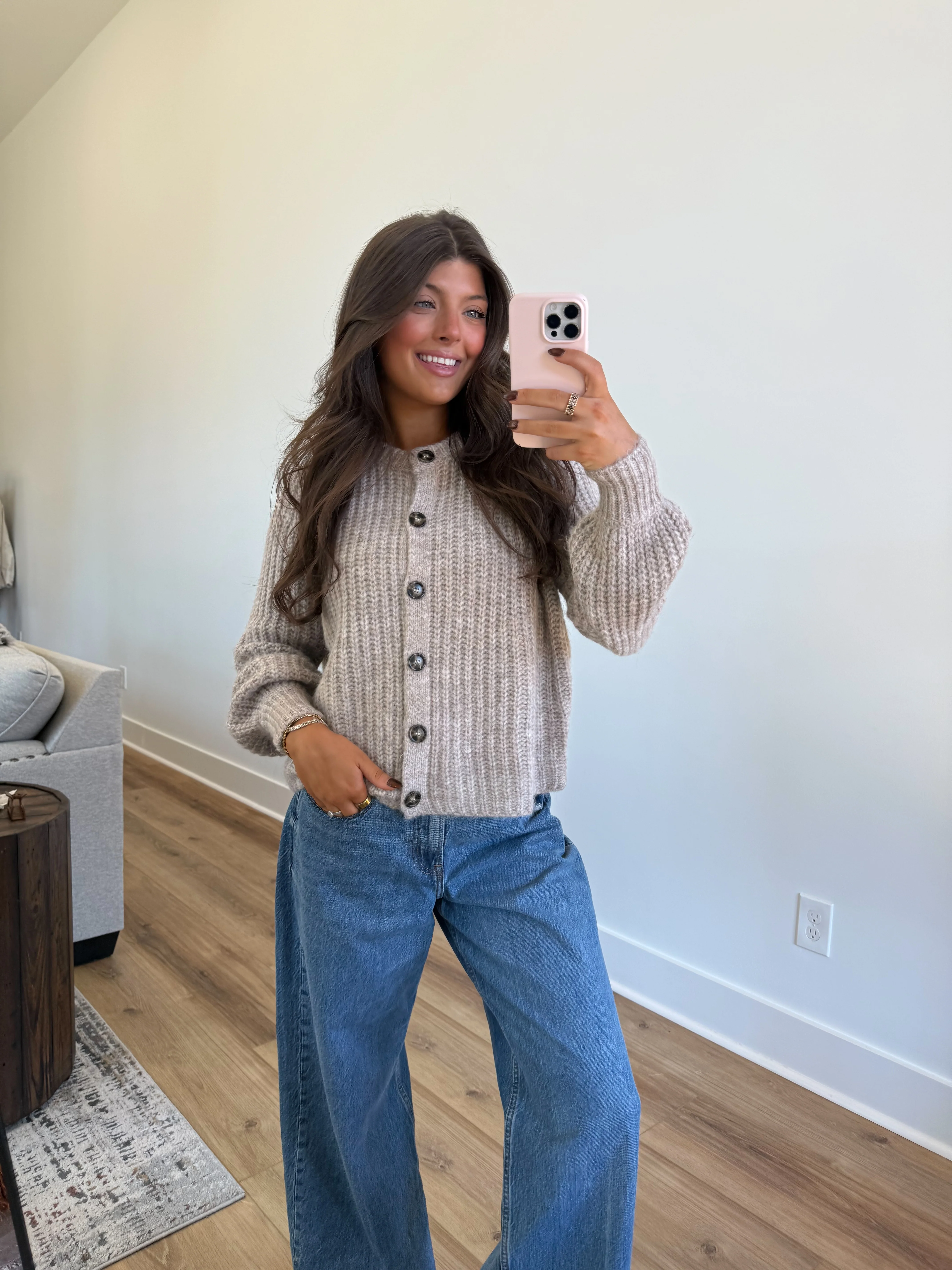Brushed Button Cardigan - Image 5