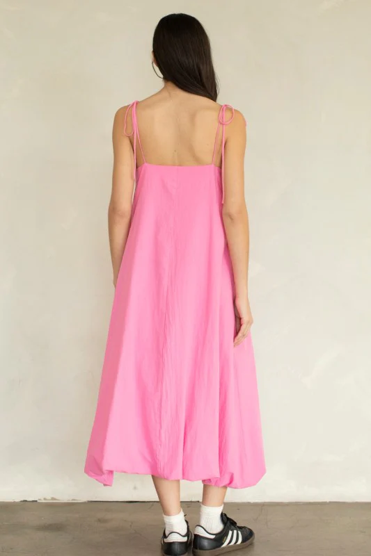 Bubble Hem Midi Dress (Bubblegum) - Image 9