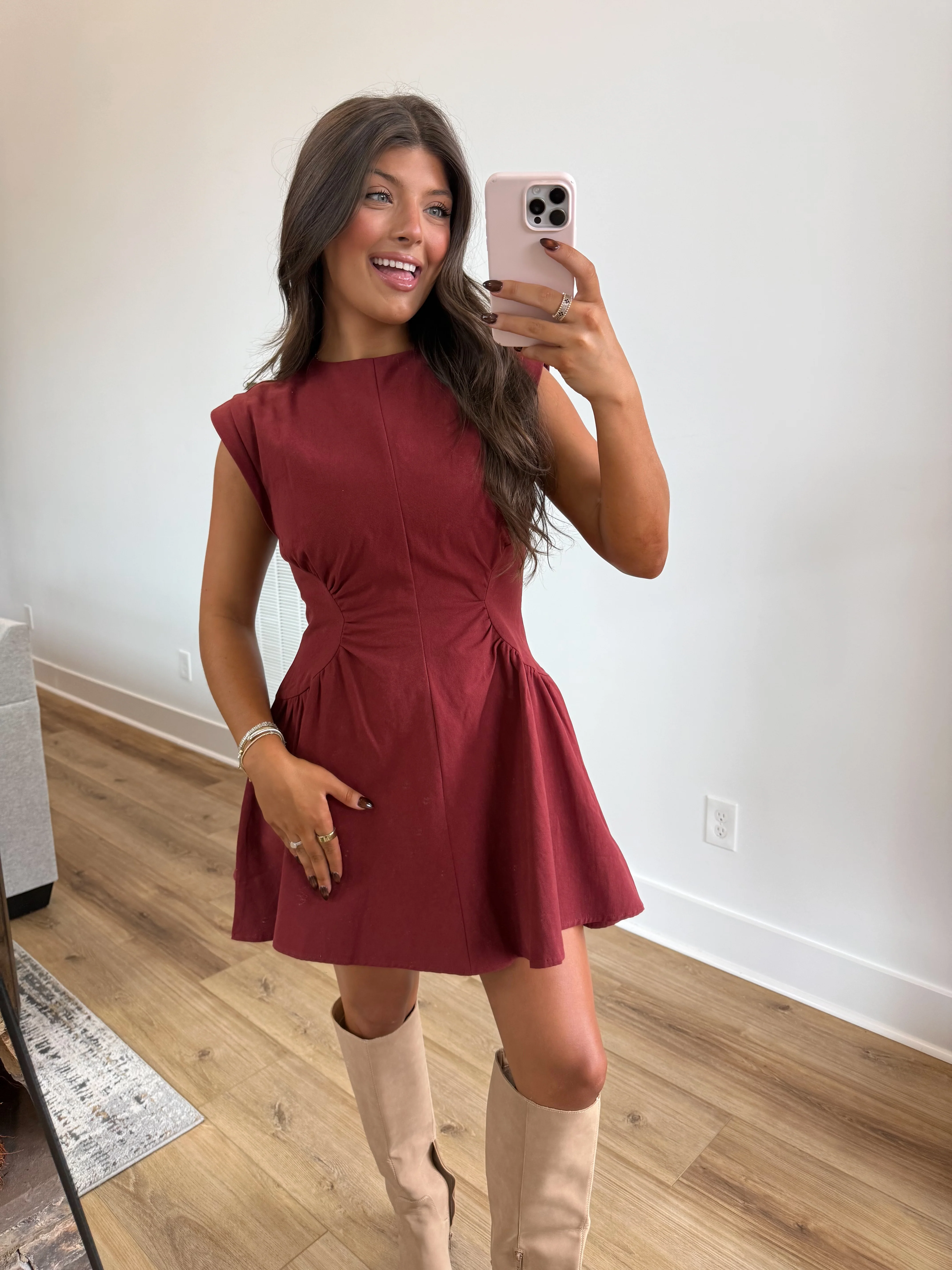 Burgundy Pecan Dress - Image 4