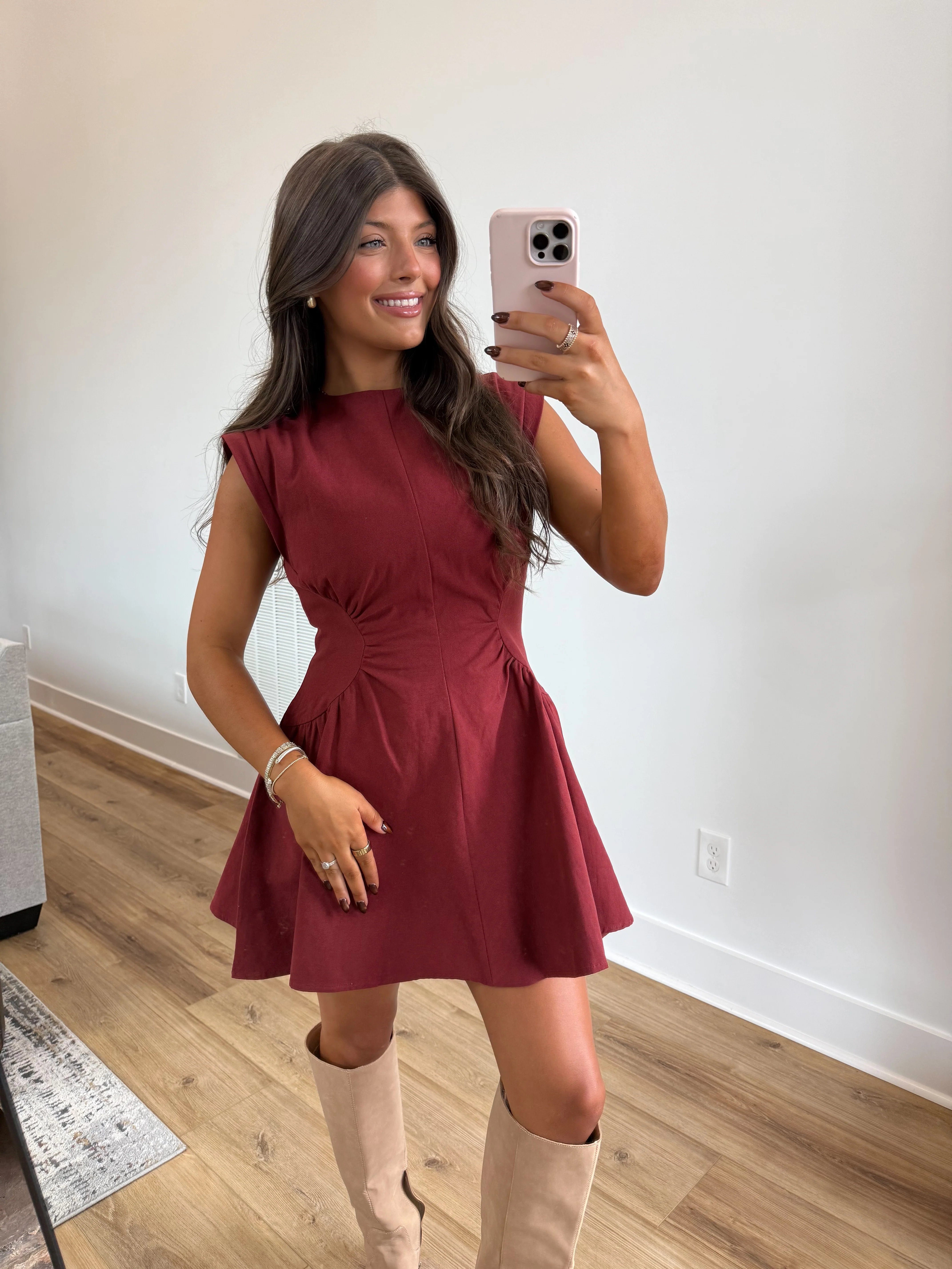 Burgundy Pecan Dress - Image 5
